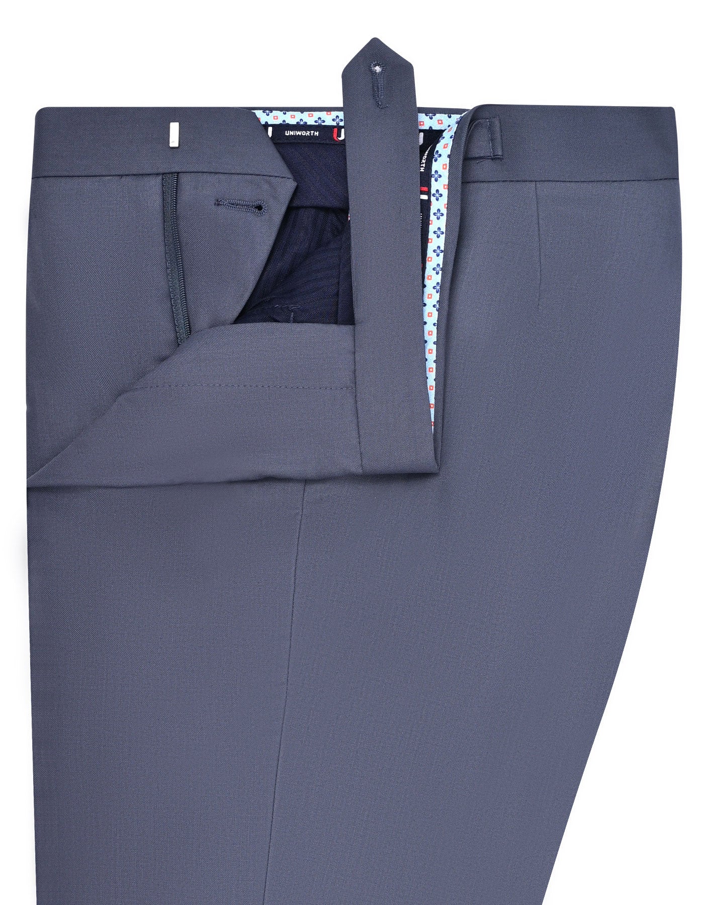 Air Force Blue Plain Classic Fit Formal Trouser - Image 4