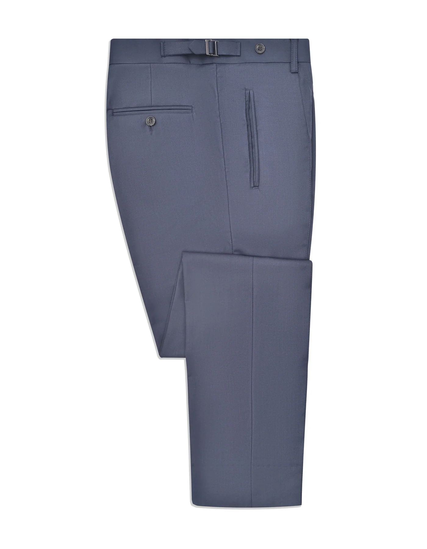Air Force Blue Plain Tailored Smart Fit Formal Trouser - Image 3