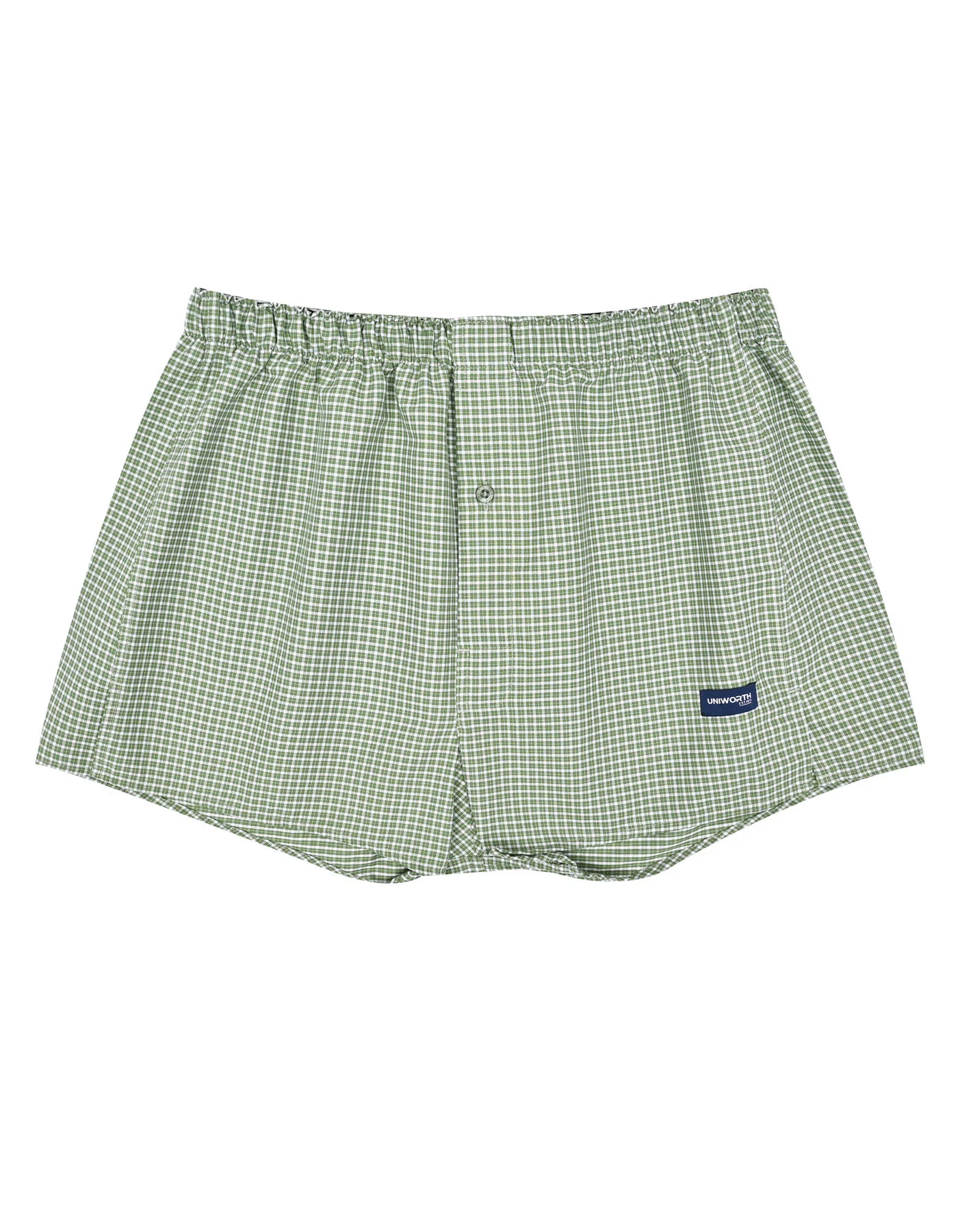 Apple Green Check Woven Boxer