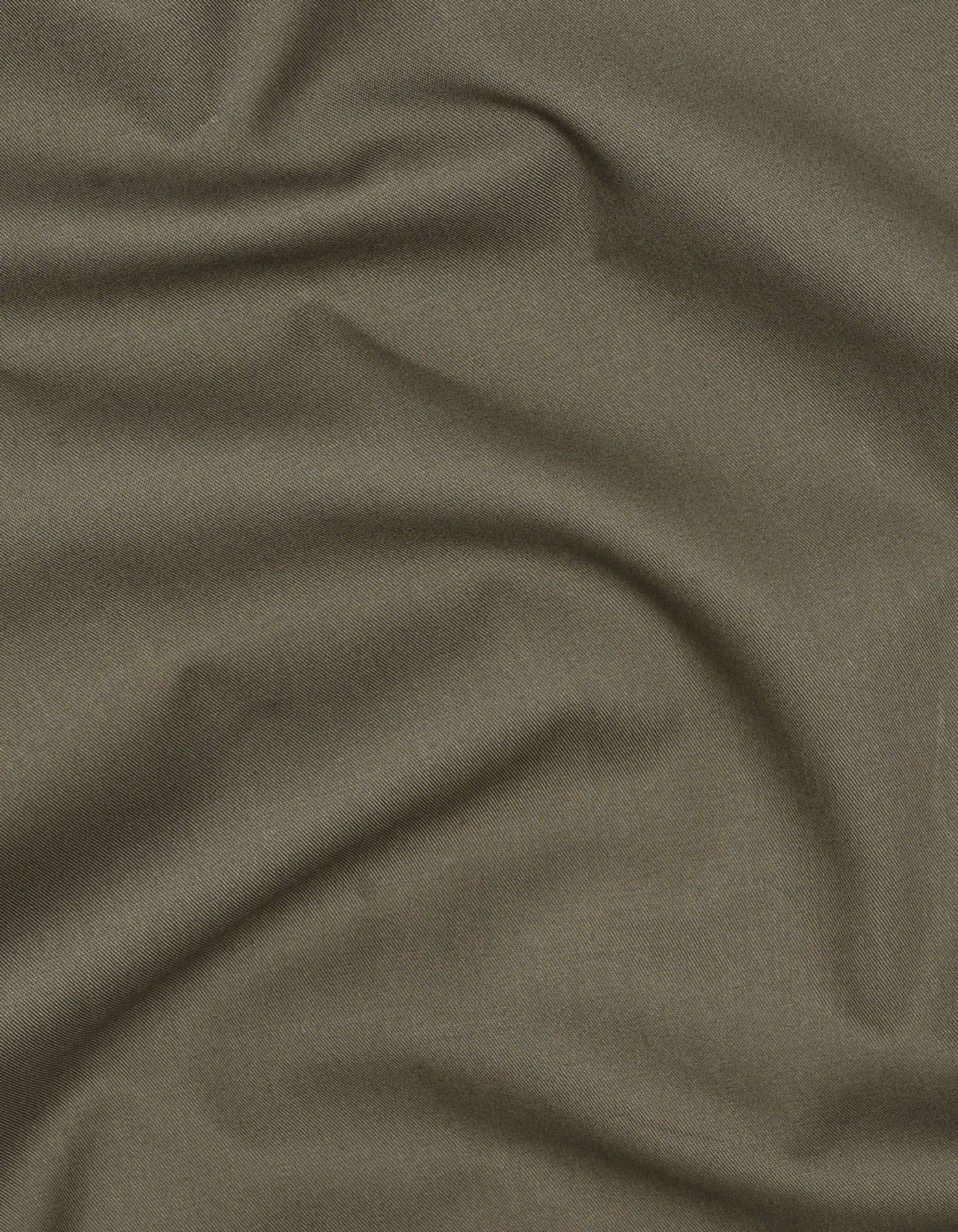 Army Green Plain Classic Fit Shirt - Image 4