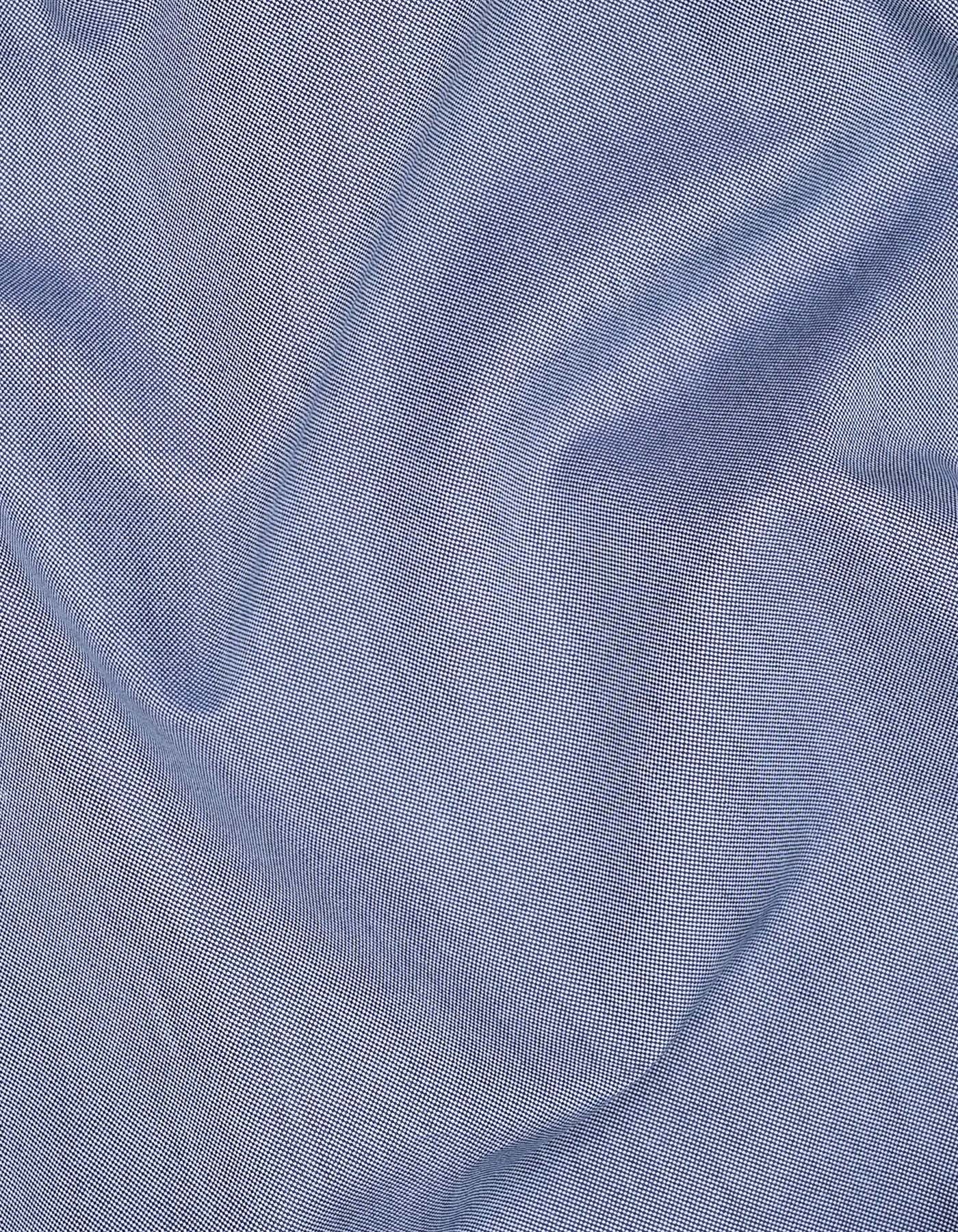 Ash Grey Plain Classic Fit Shirt - Image 4