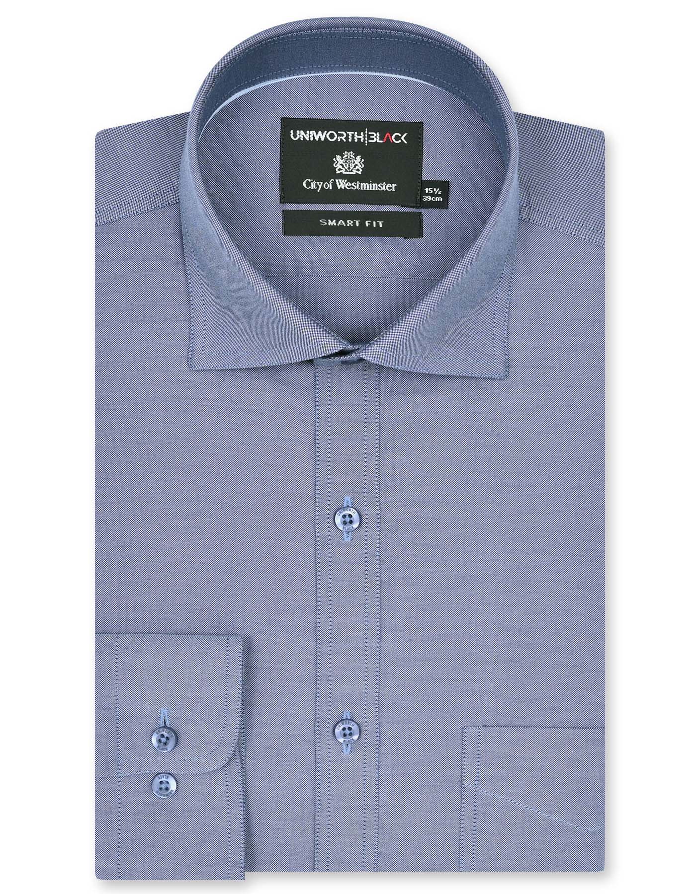 Ash Grey Plain Tailored Smart Fit Shirt