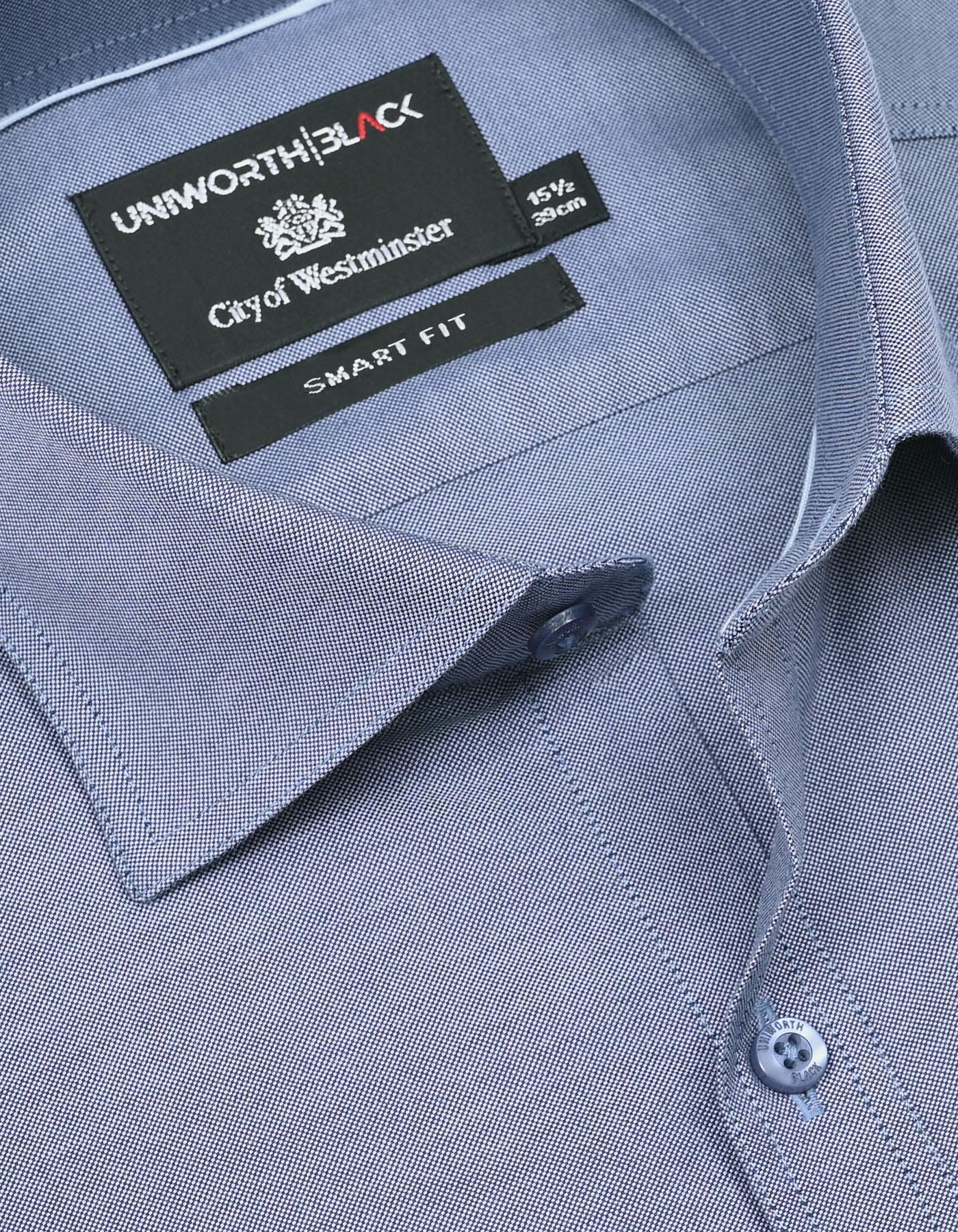 Ash Grey Plain Tailored Smart Fit Shirt - Image 2