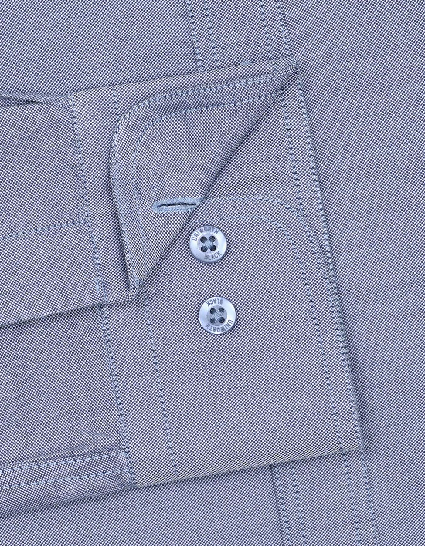 Ash Grey Plain Tailored Smart Fit Shirt - Image 3
