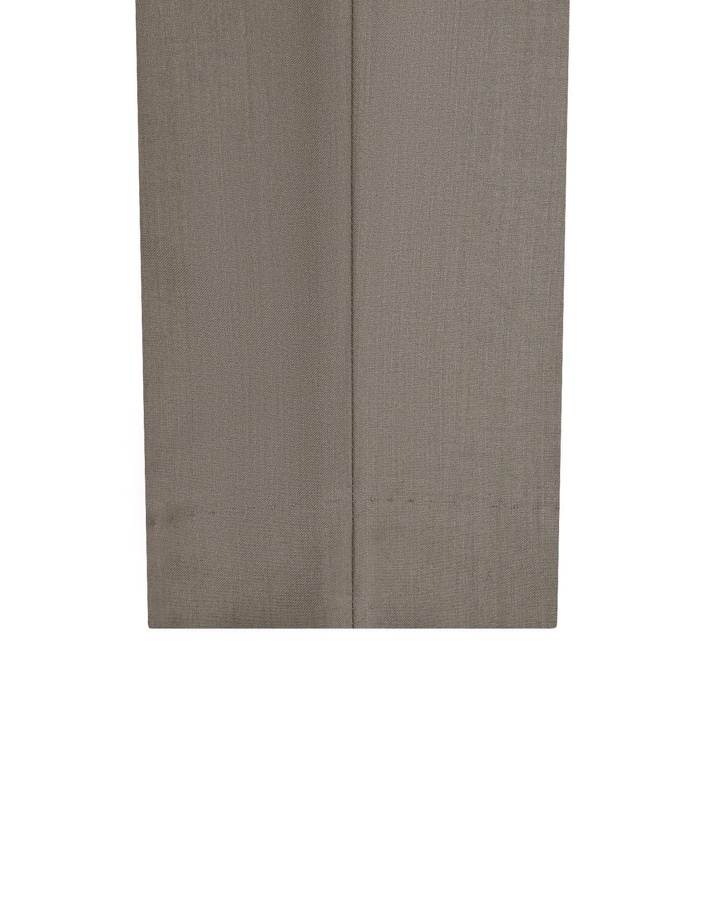 Beige Plain Classic Fit Formal Trouser - Image 4