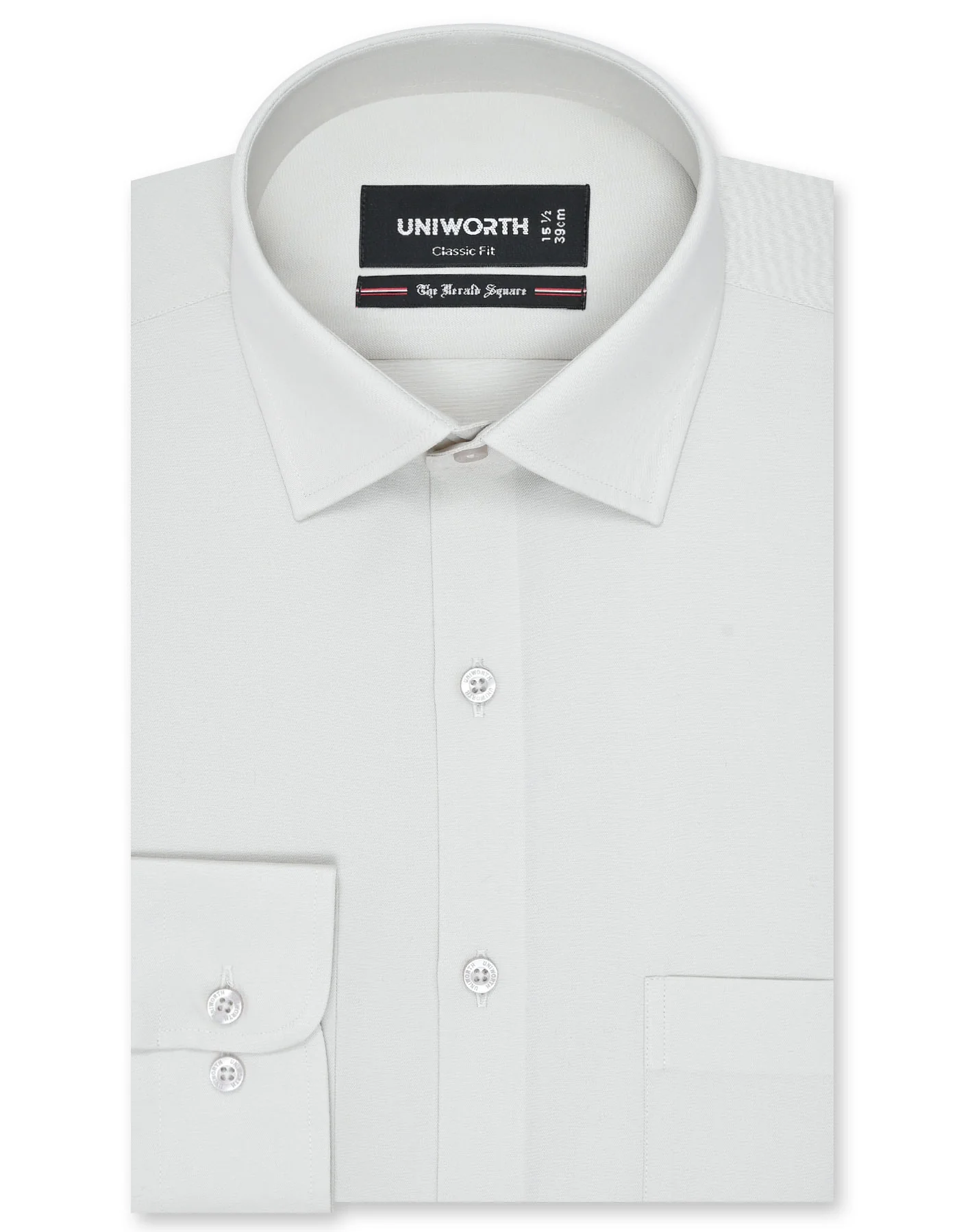 Beige Plain Classic Fit Shirt