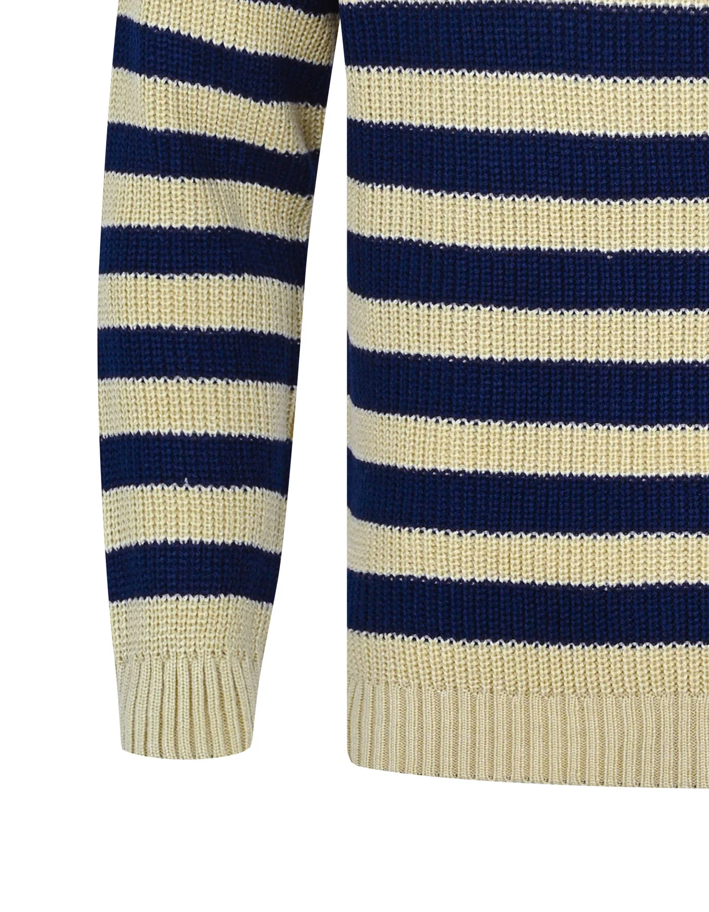 Beige Plain Half Zipper Sweater - Image 4