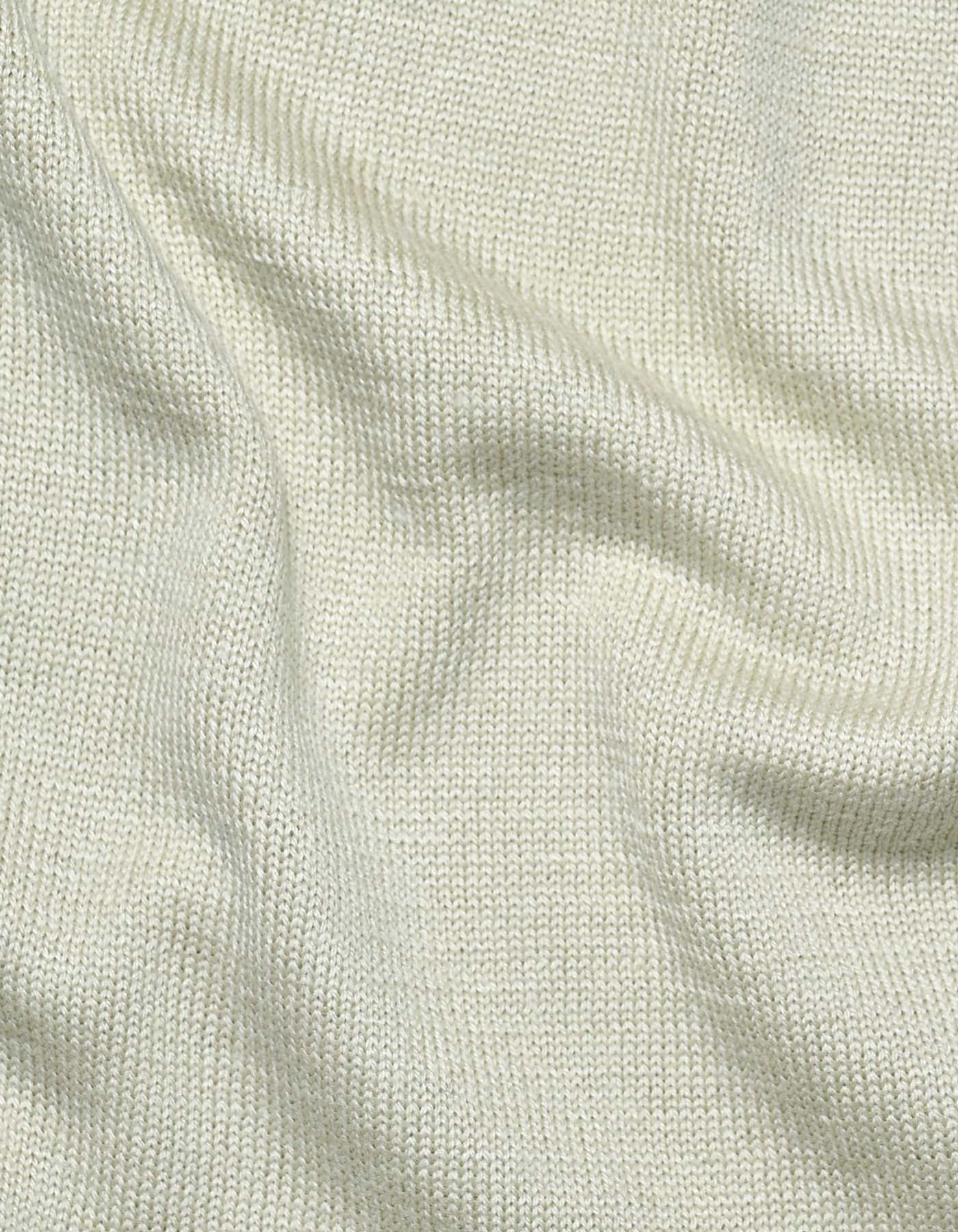 Beige Plain V-Neck Sleeveless Sweater - Image 4