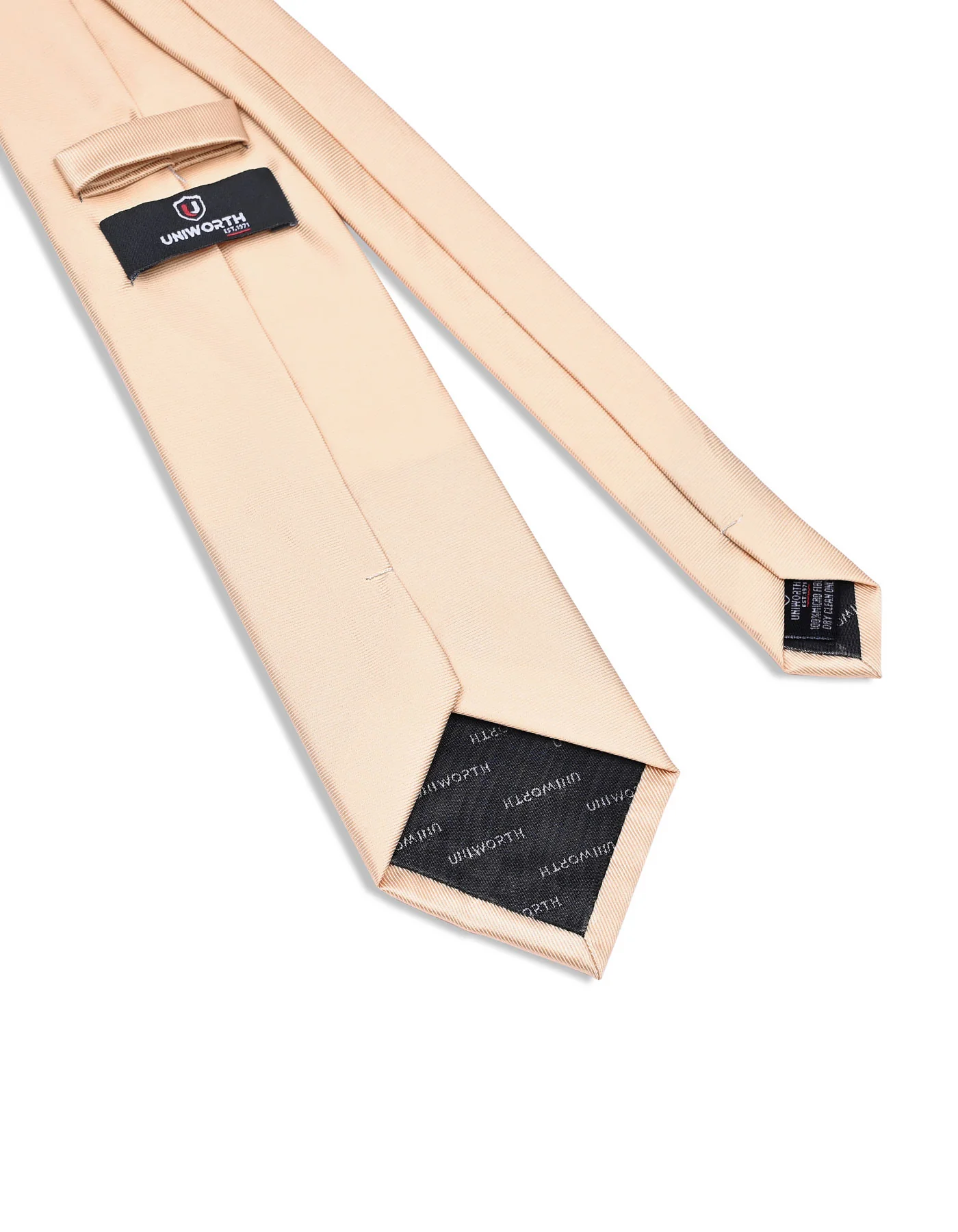 Beige Self Plain Tie - Image 3