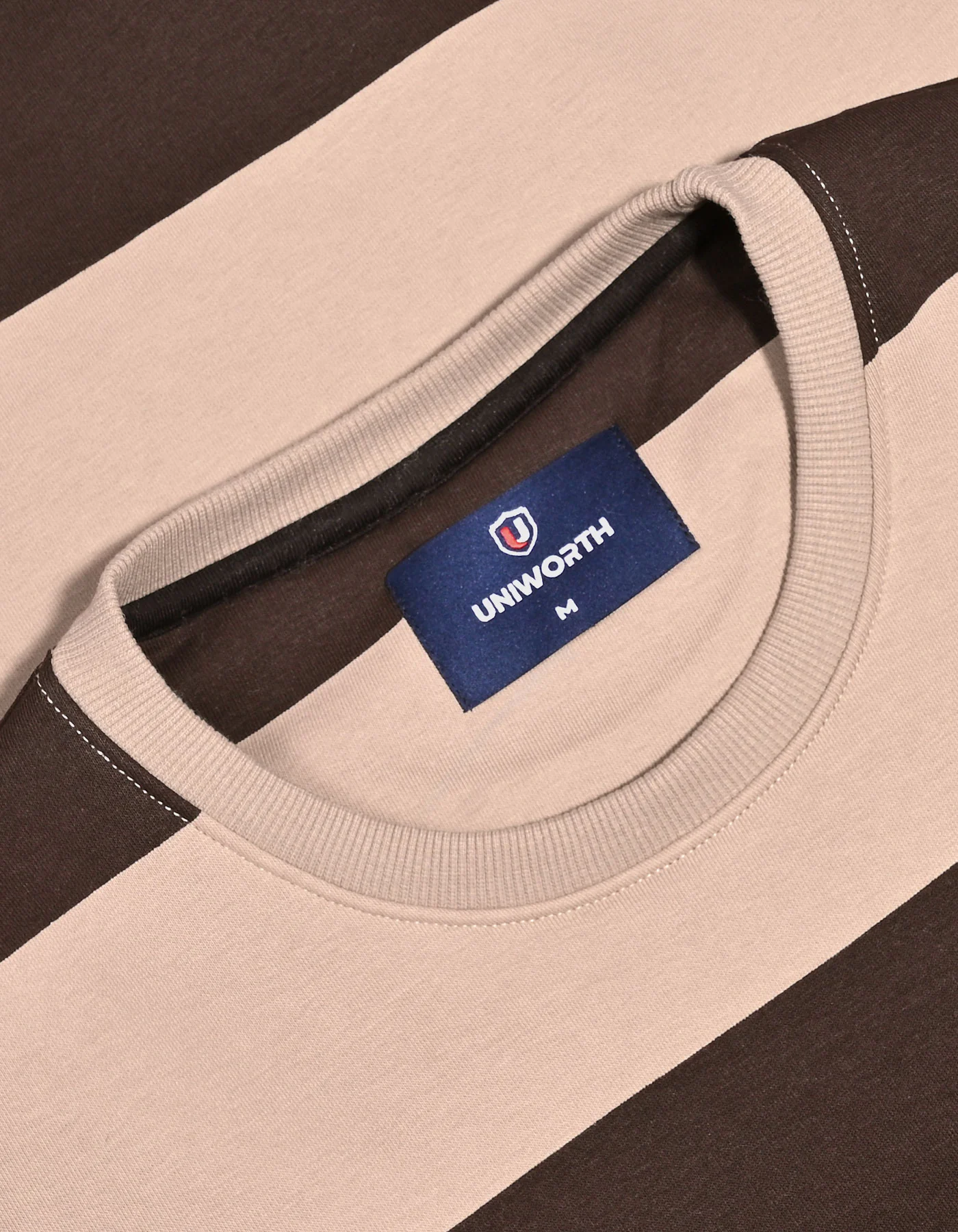 Beige Stripe Relax Fit Sweatshirt - Image 2