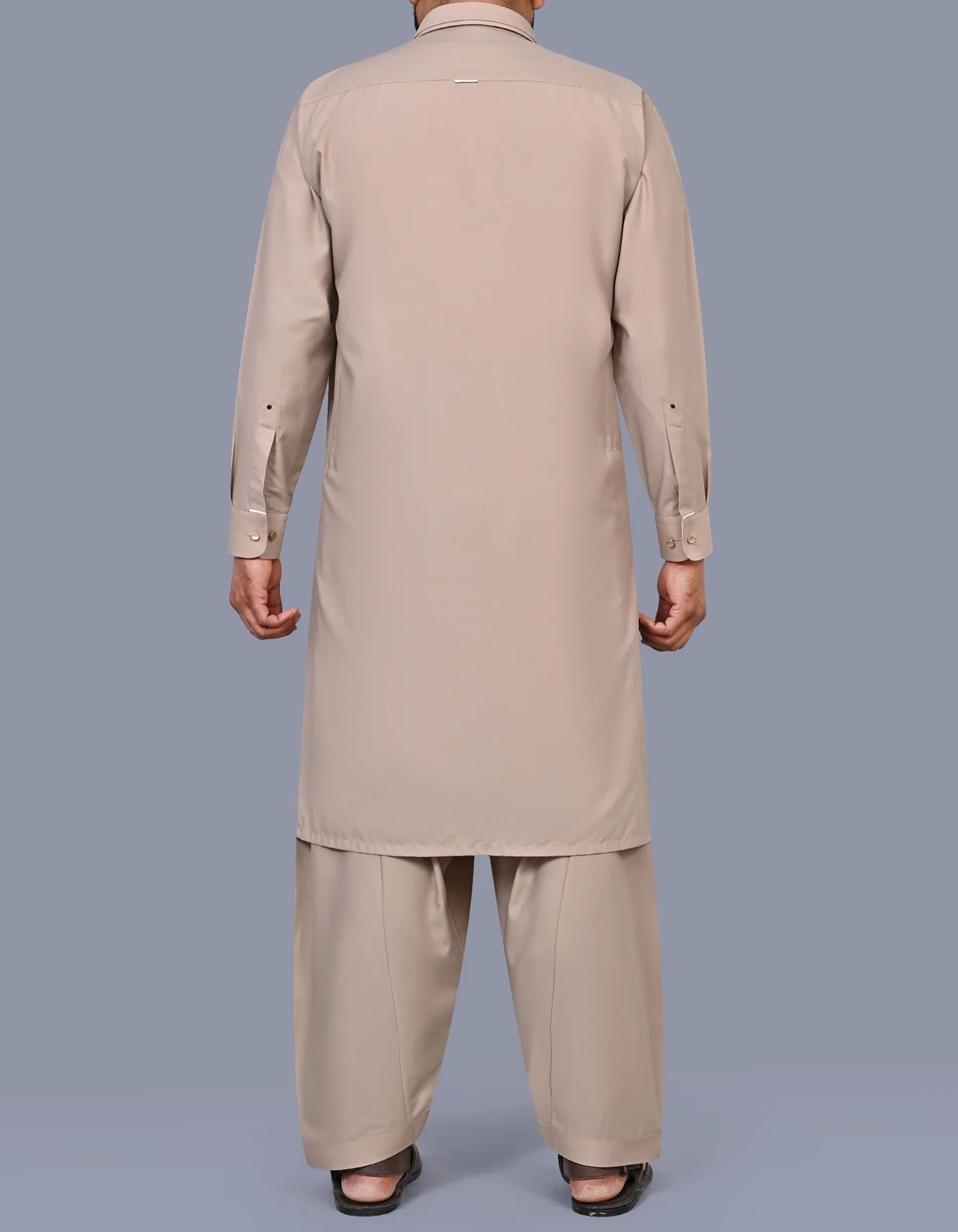 Beige Texture Kameez Shalwar - Image 6
