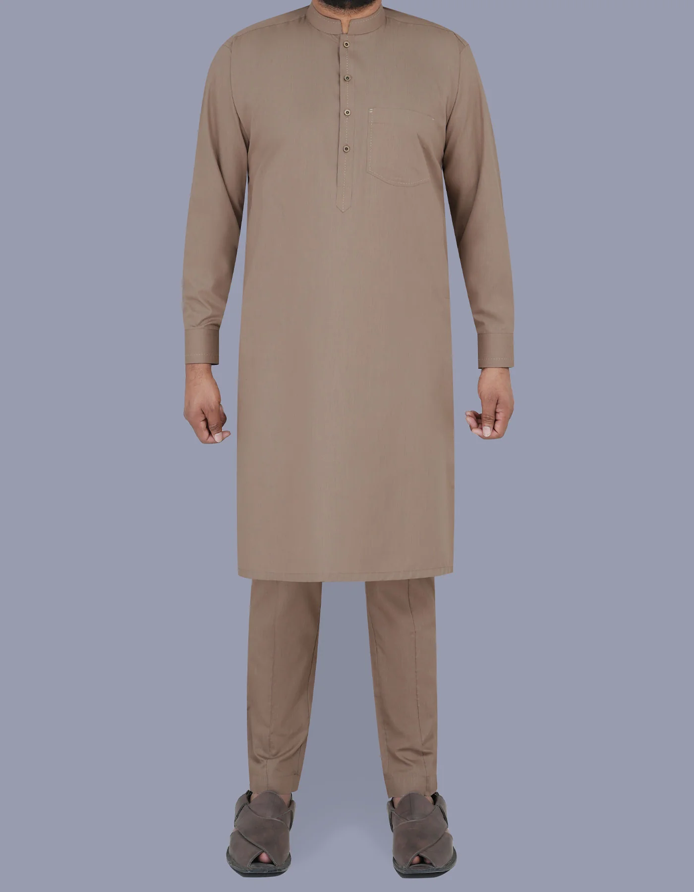 Beige Texture Kurta Pajama
