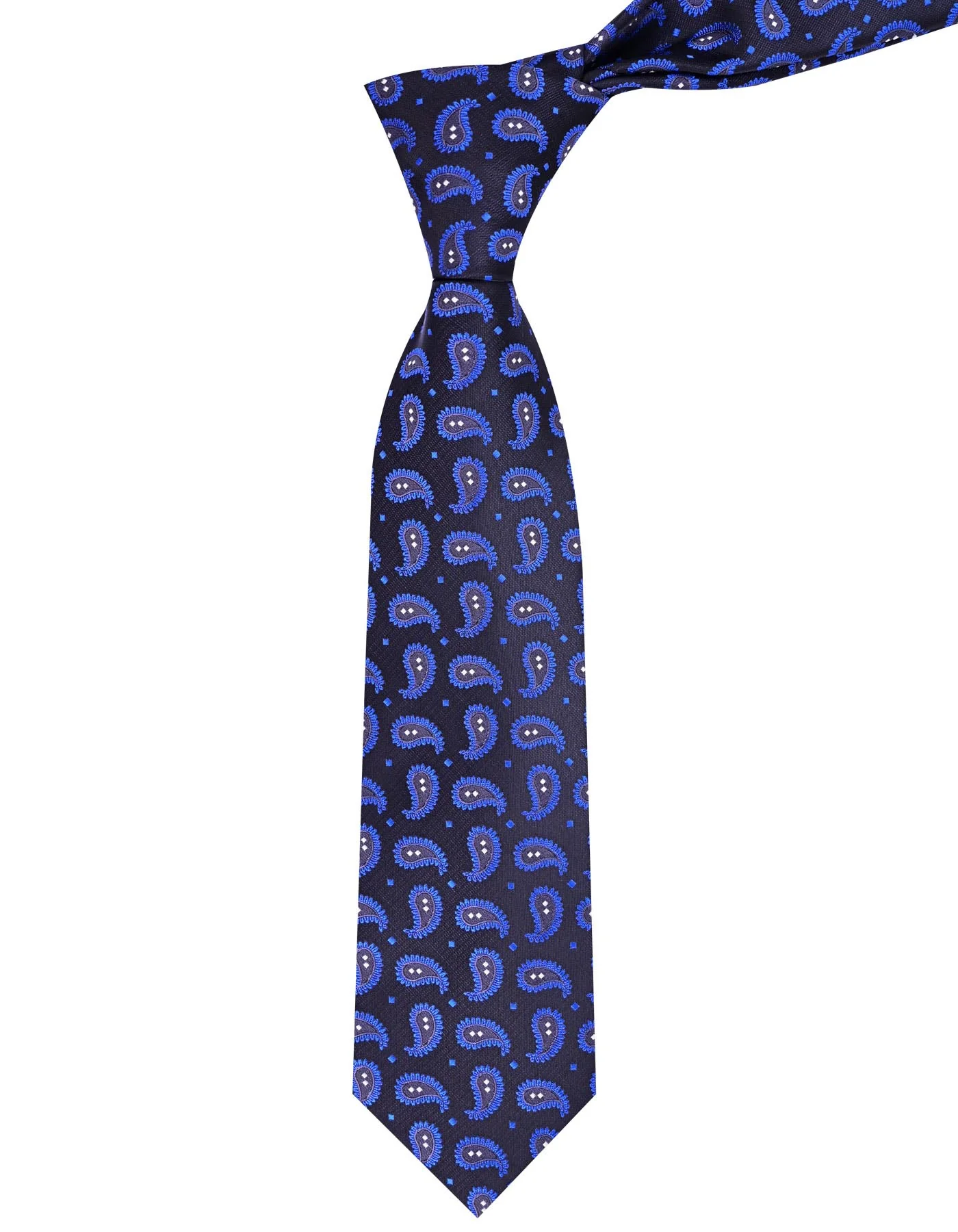 Black/Blue Paisley Tie - Image 2