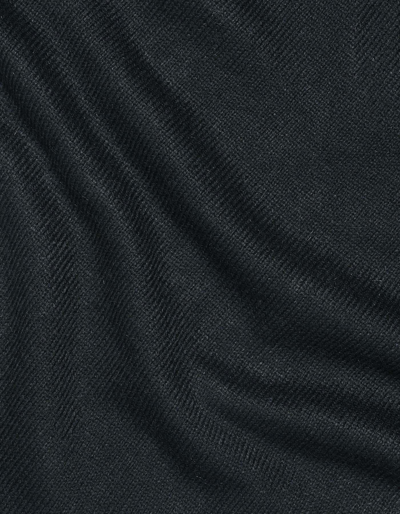 Black Cable Knit V-Neck Sweater - Image 6