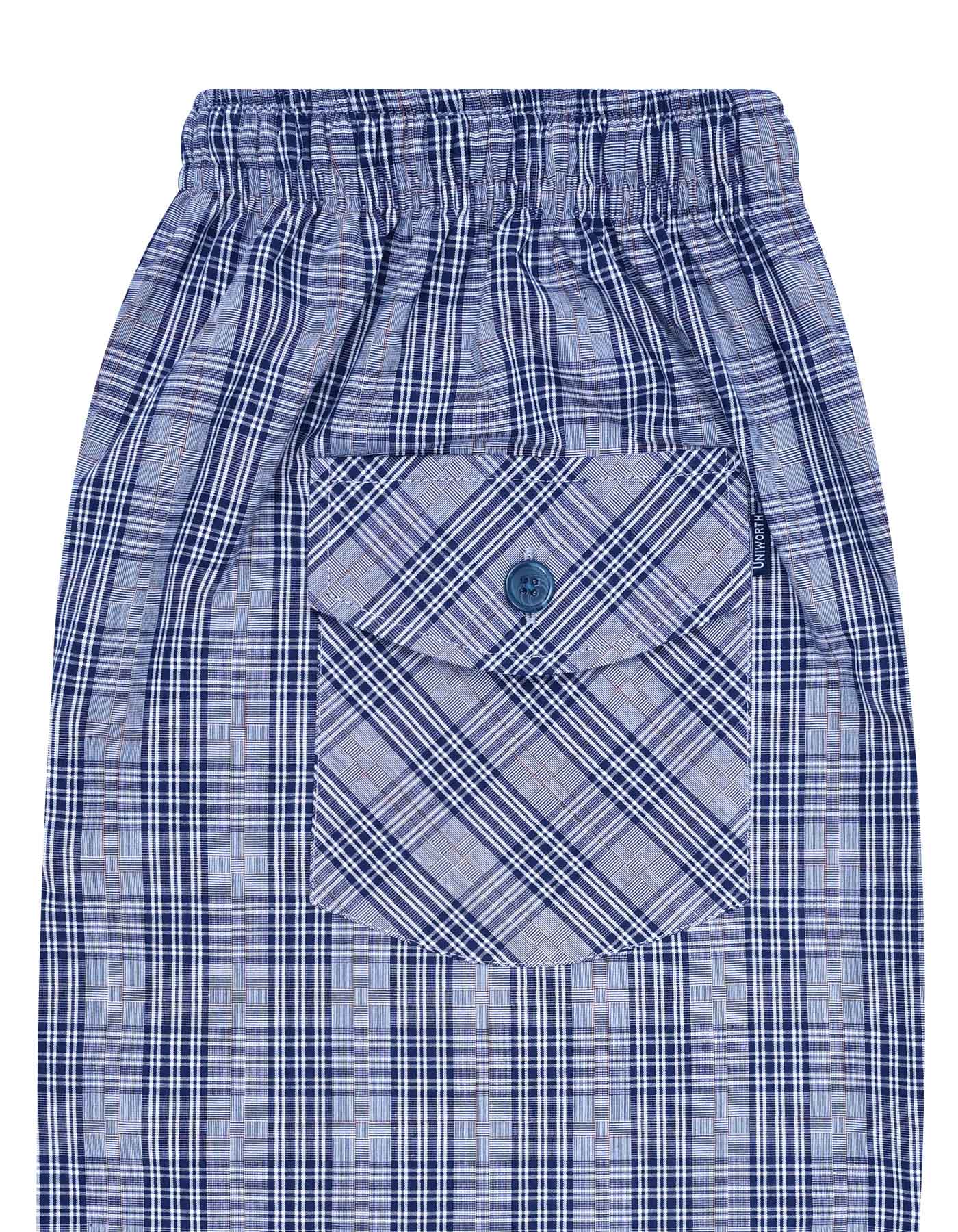 Black Check Cross Pocket Woven Pajama - Image 3