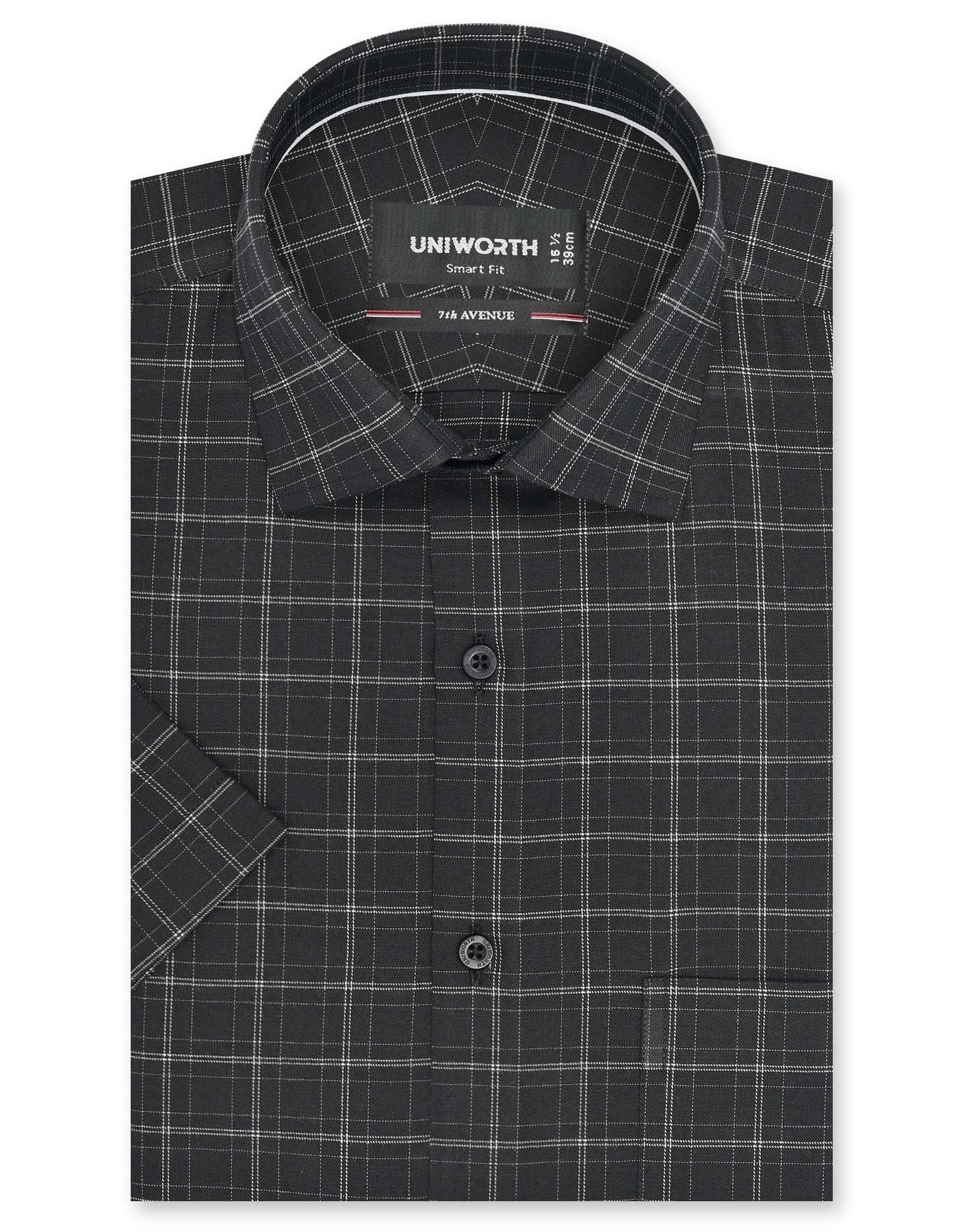 Black Check Smart Fit Shirt
