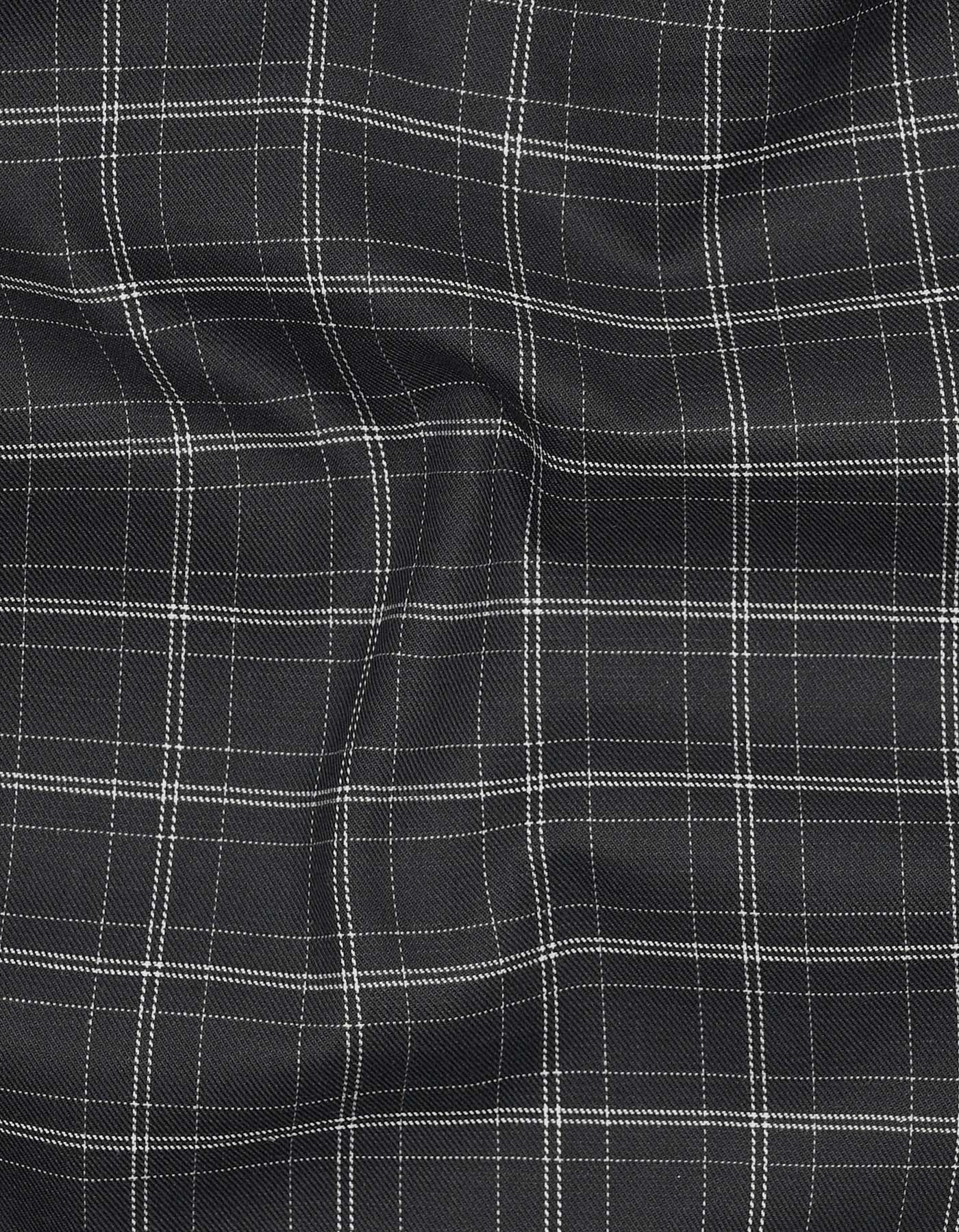 Black Check Smart Fit Shirt - Image 4