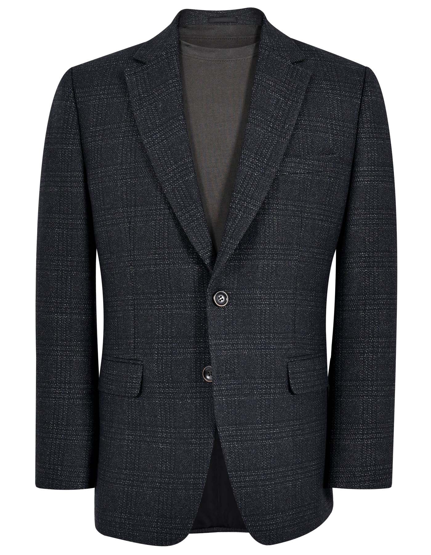 Black Check Tailored Smart Fit Coat