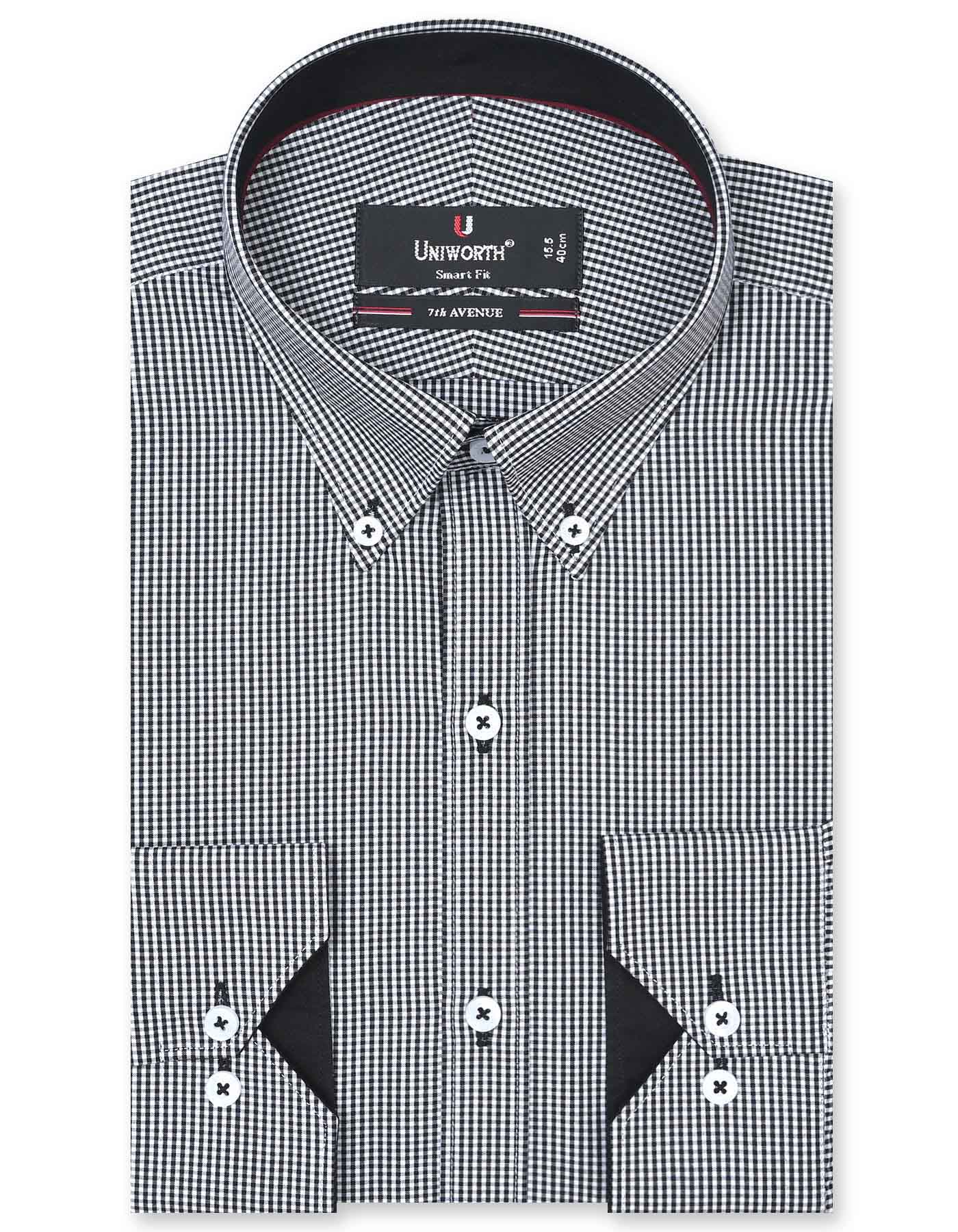 Black Check Tailored Smart Fit Shirt