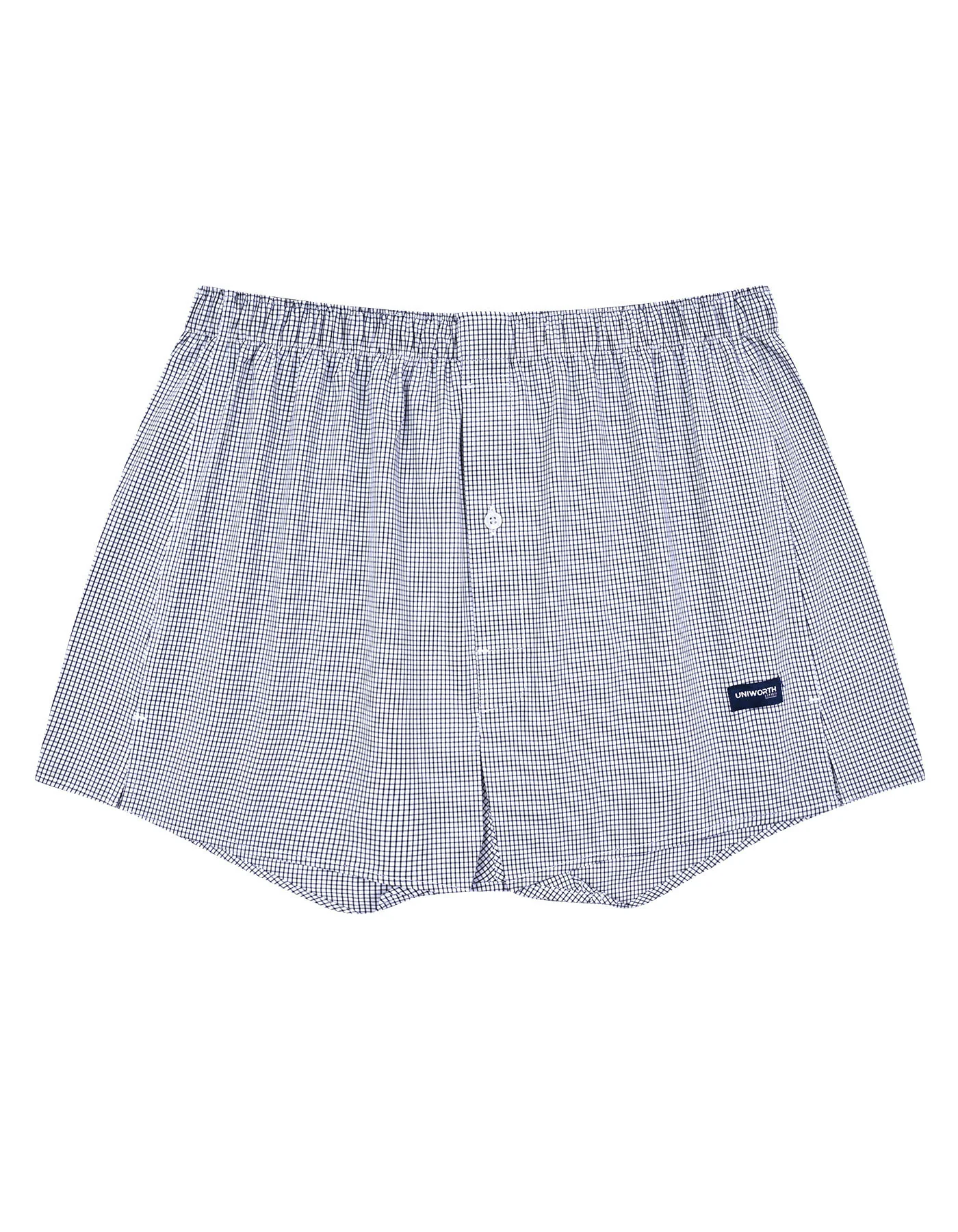 Black Check Woven Boxer