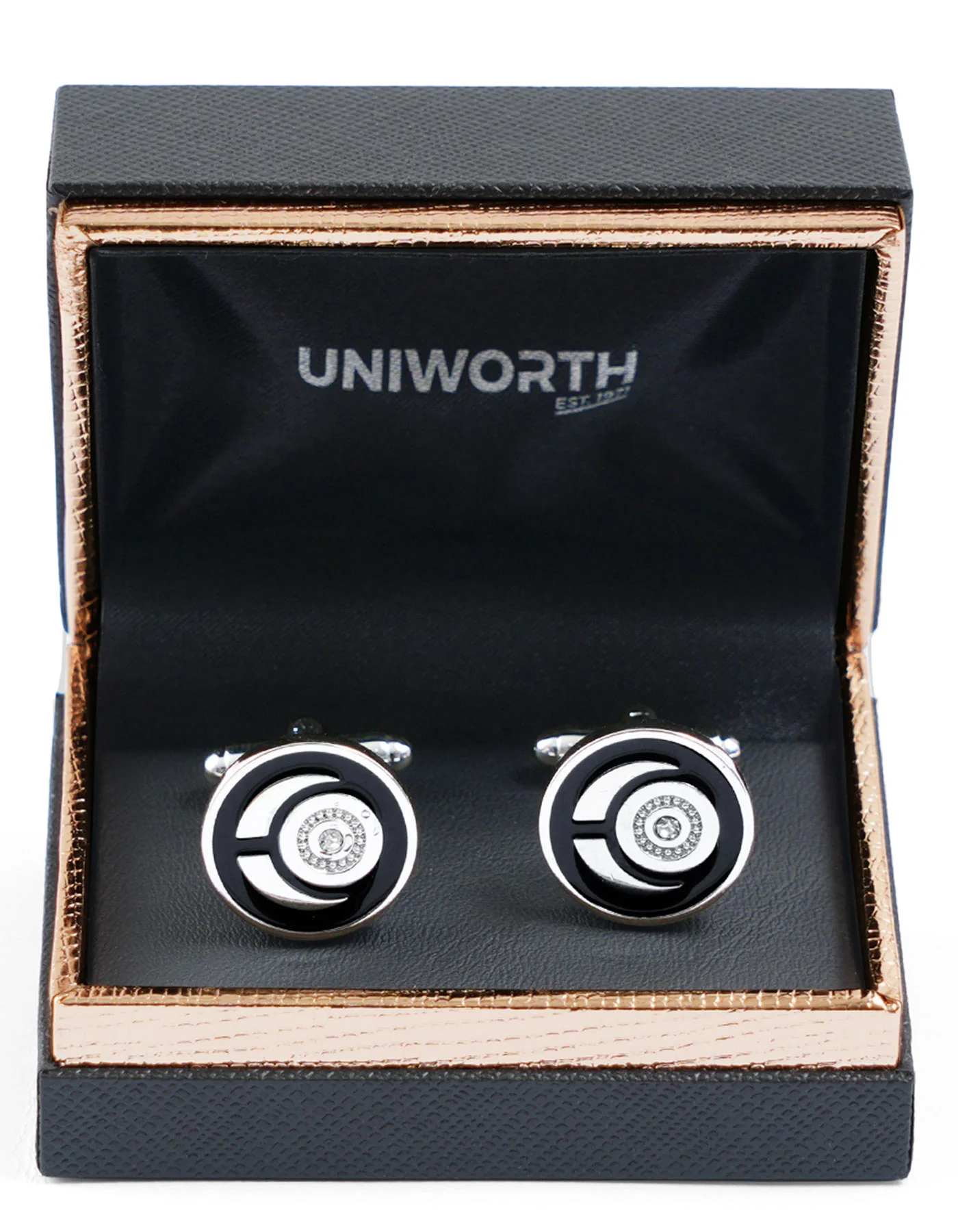 Black Circle Cufflink - Image 2
