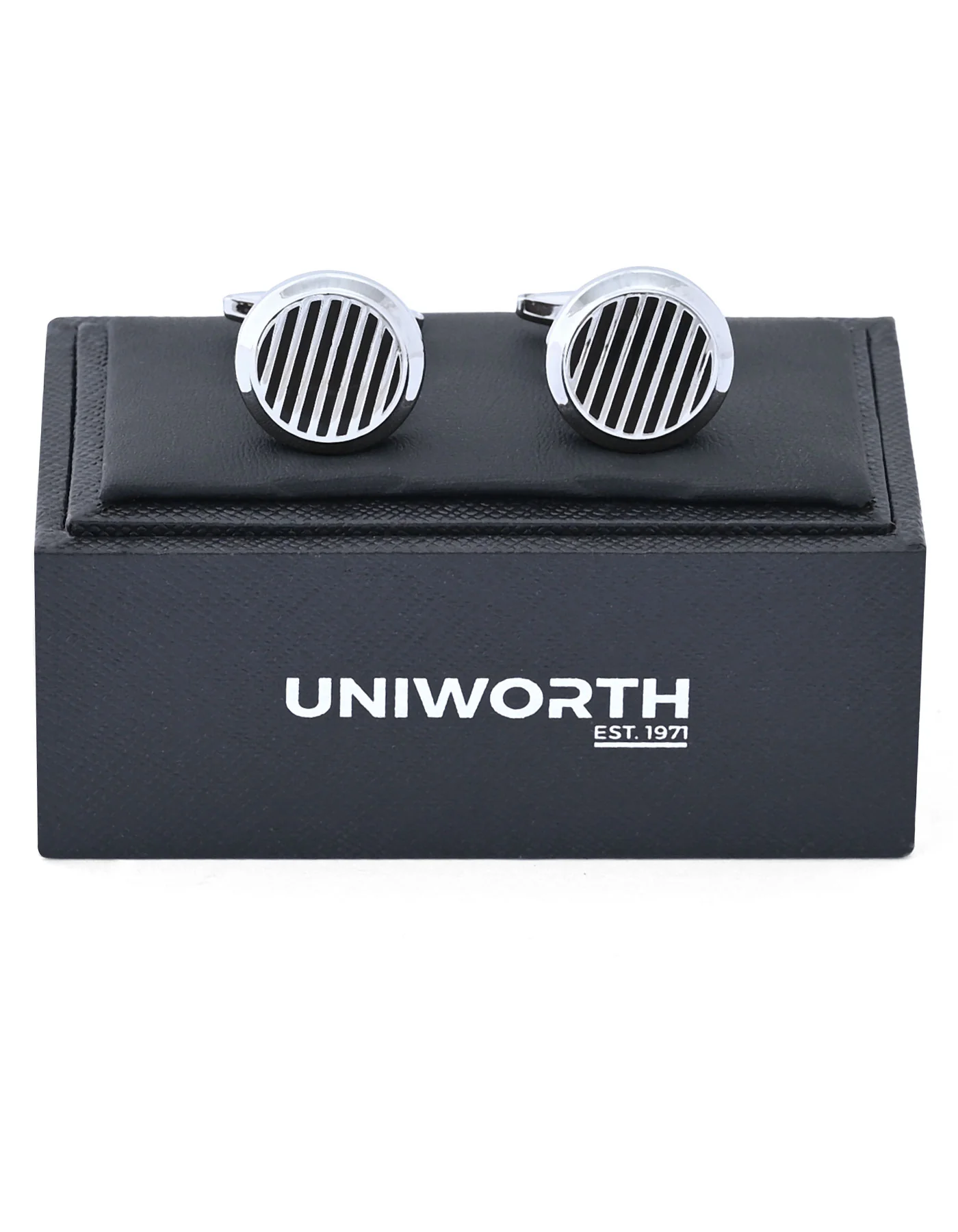 Black Circle Cufflink - Image 2