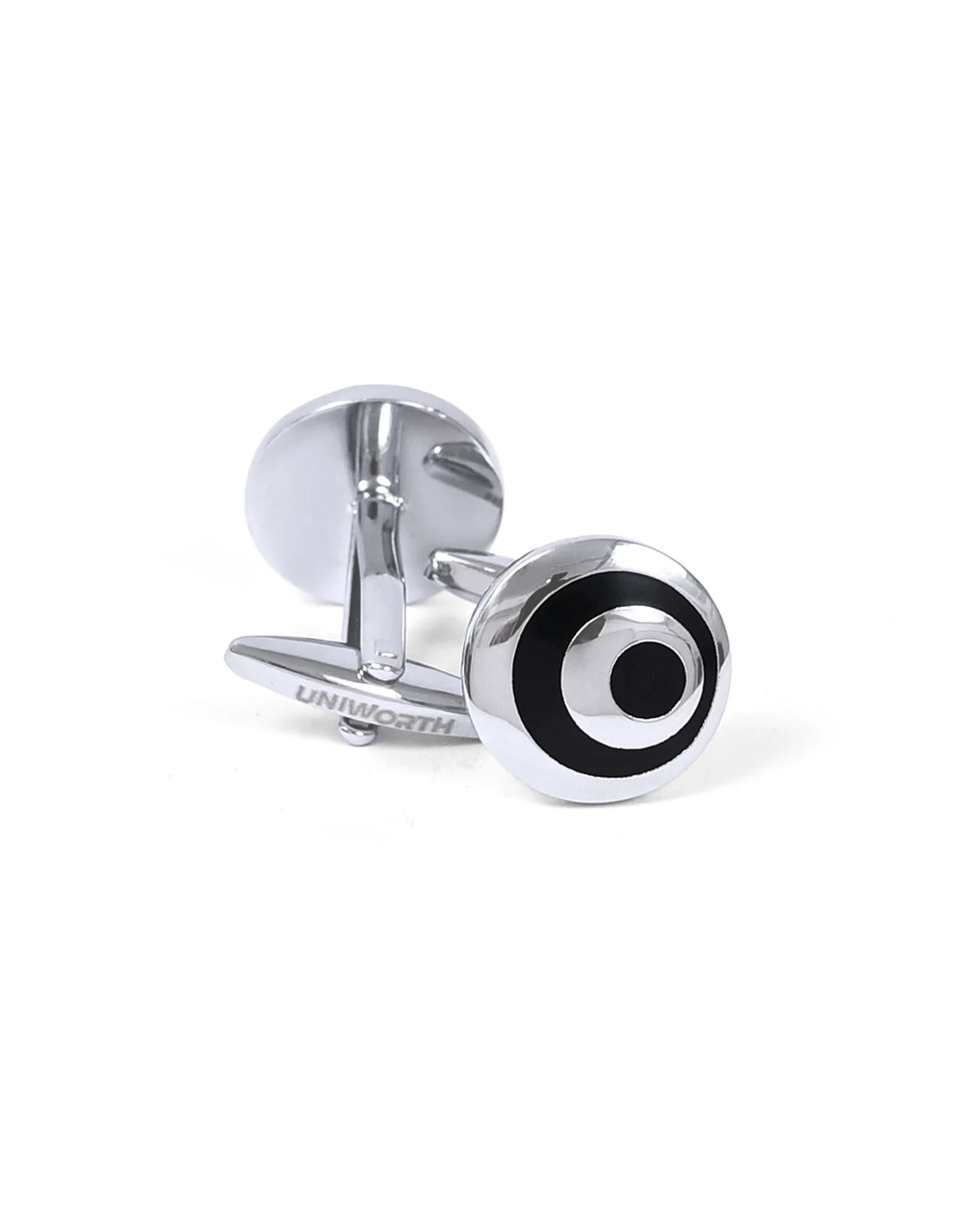 Black Circle Cufflink