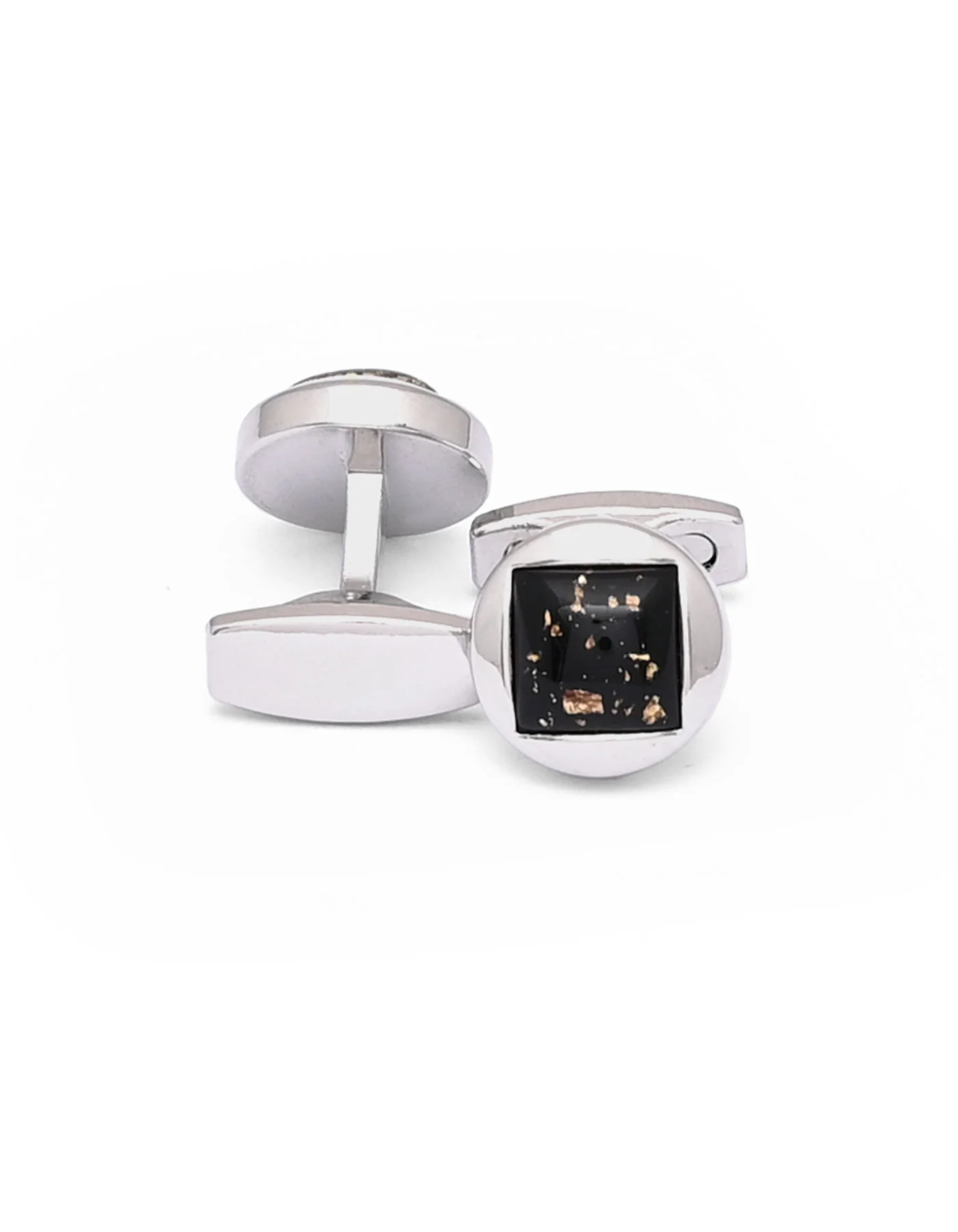 Black Circle Cufflink