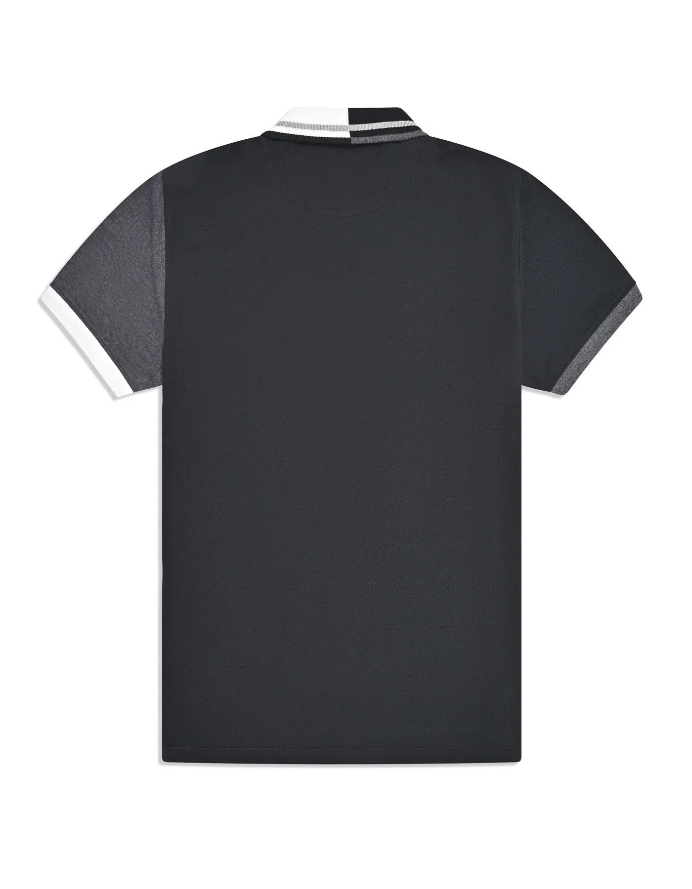 Black Color Block Polo Shirt - Image 5