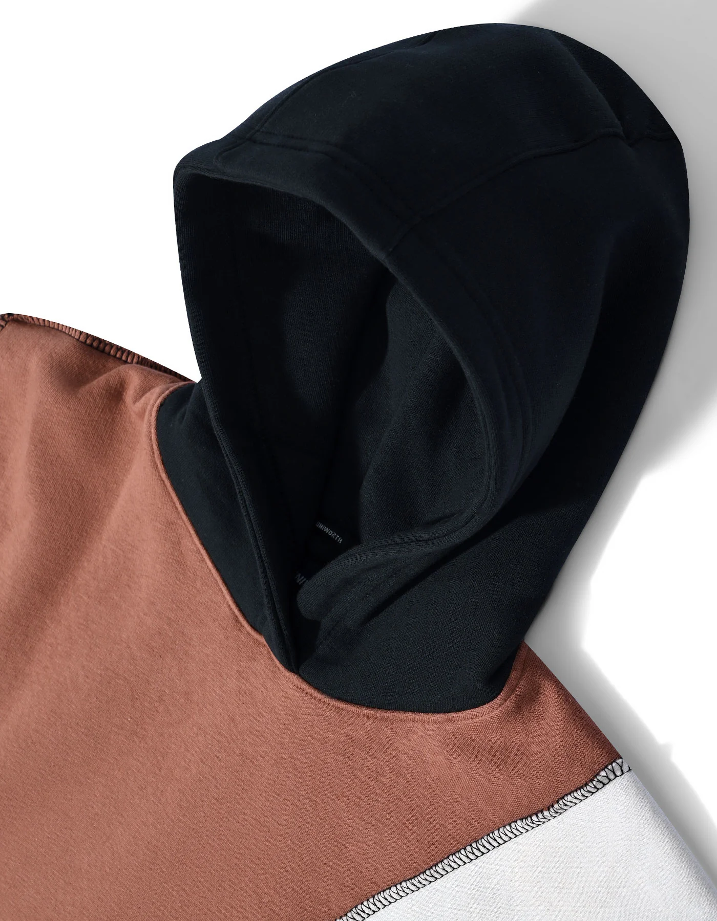 Black Color Block Pullover Hoodie - Image 4