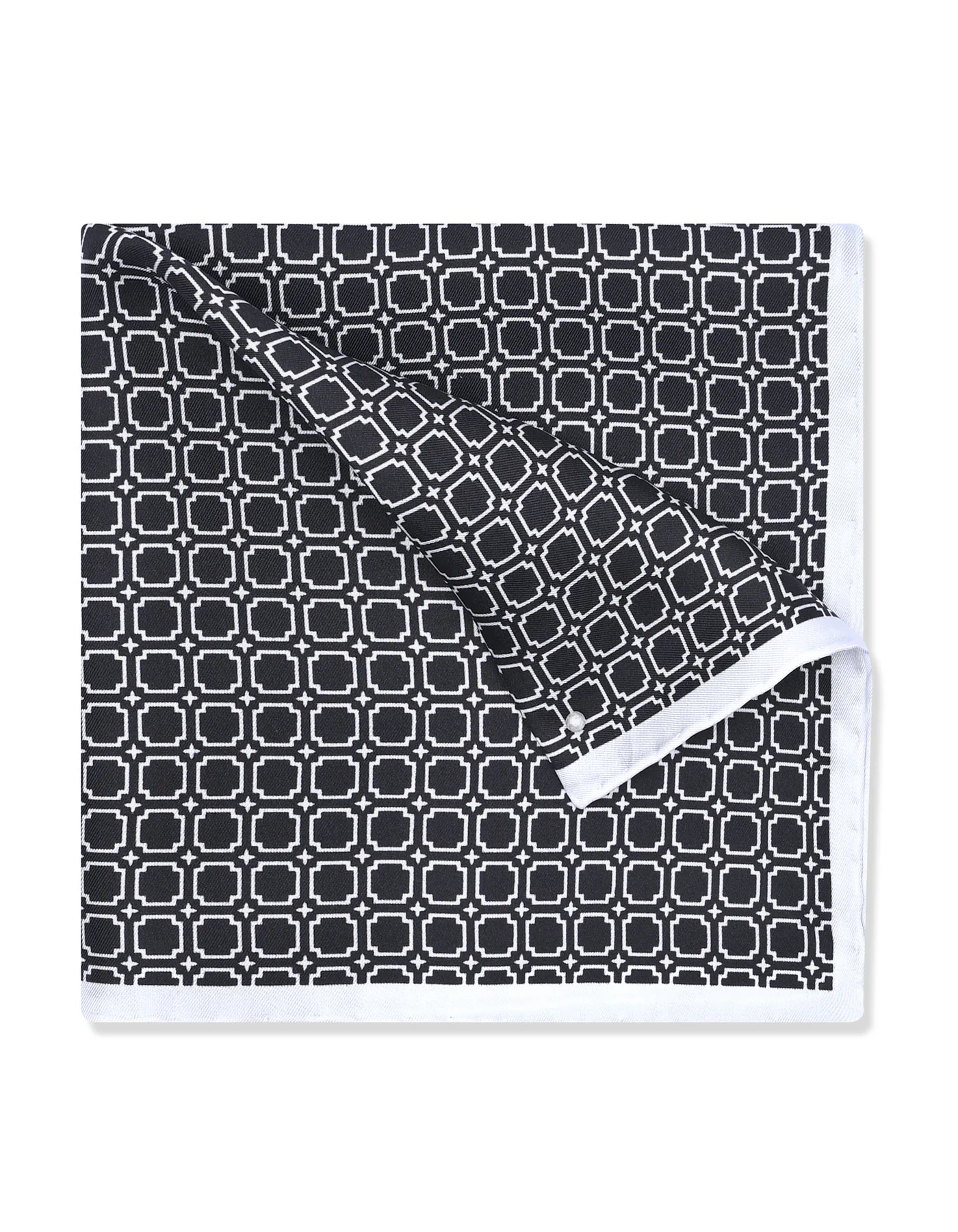 Black Dotted Pocket Square - Image 3