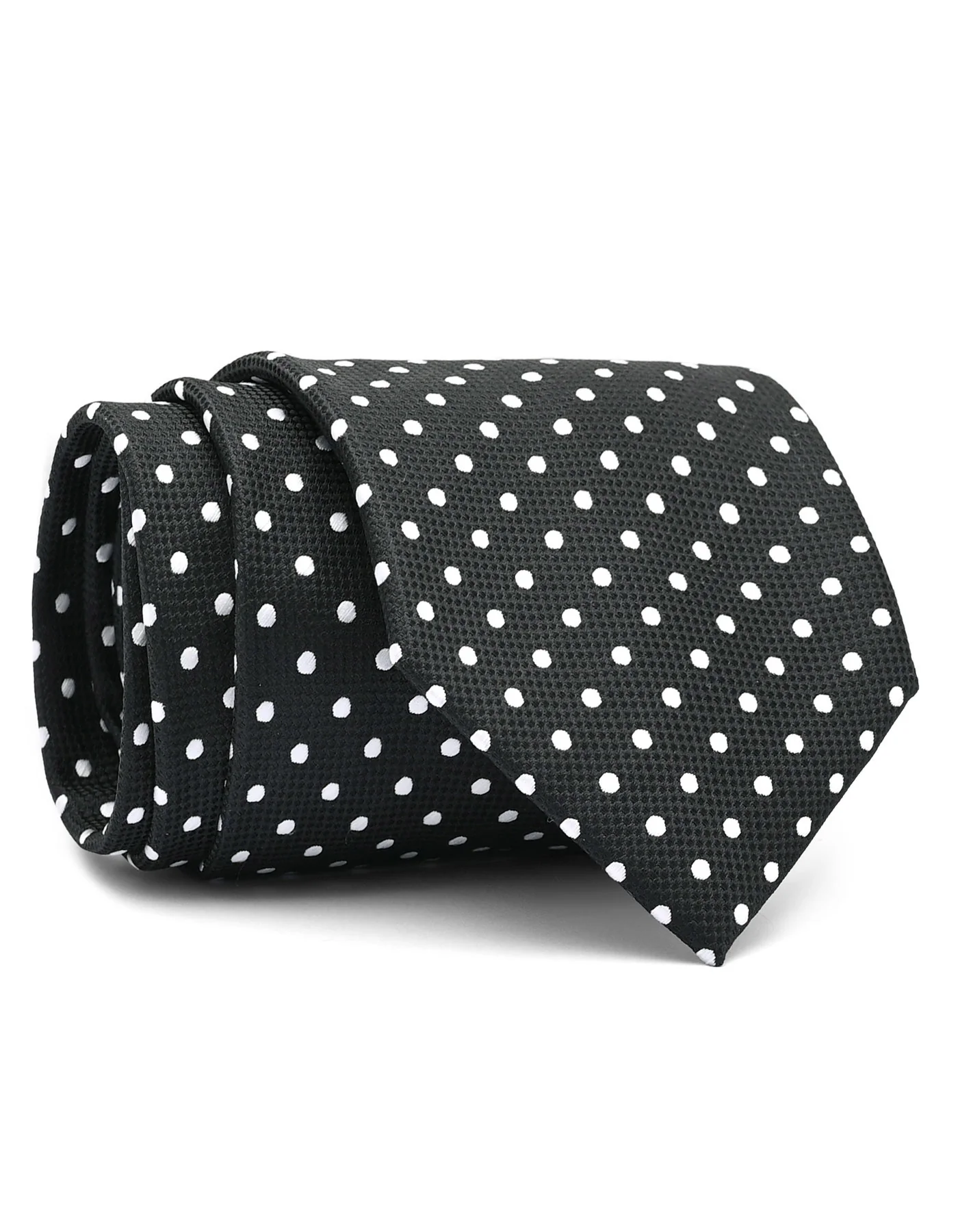 Black Dotted Tie