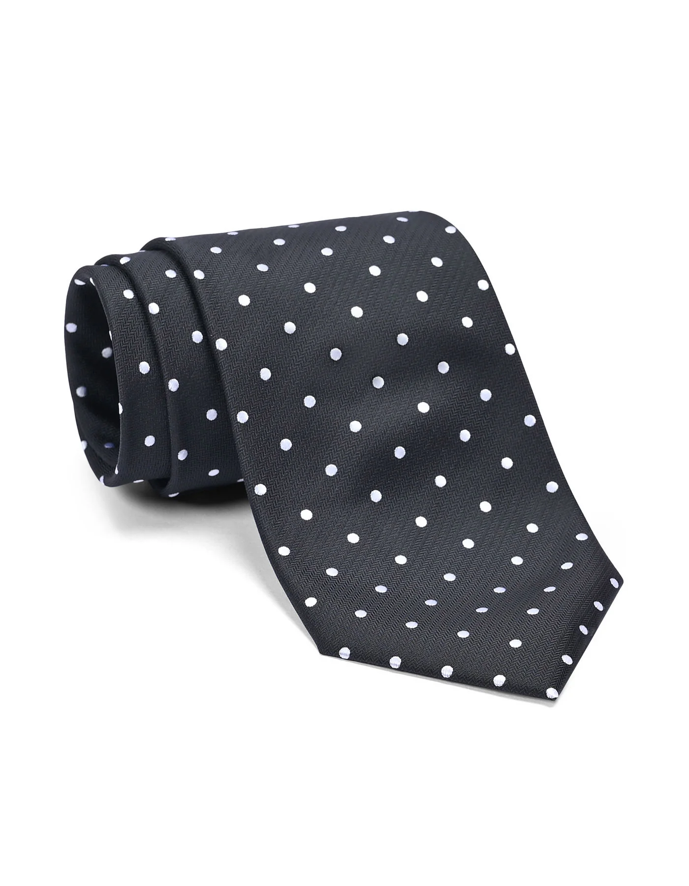 Black Dotted Tie