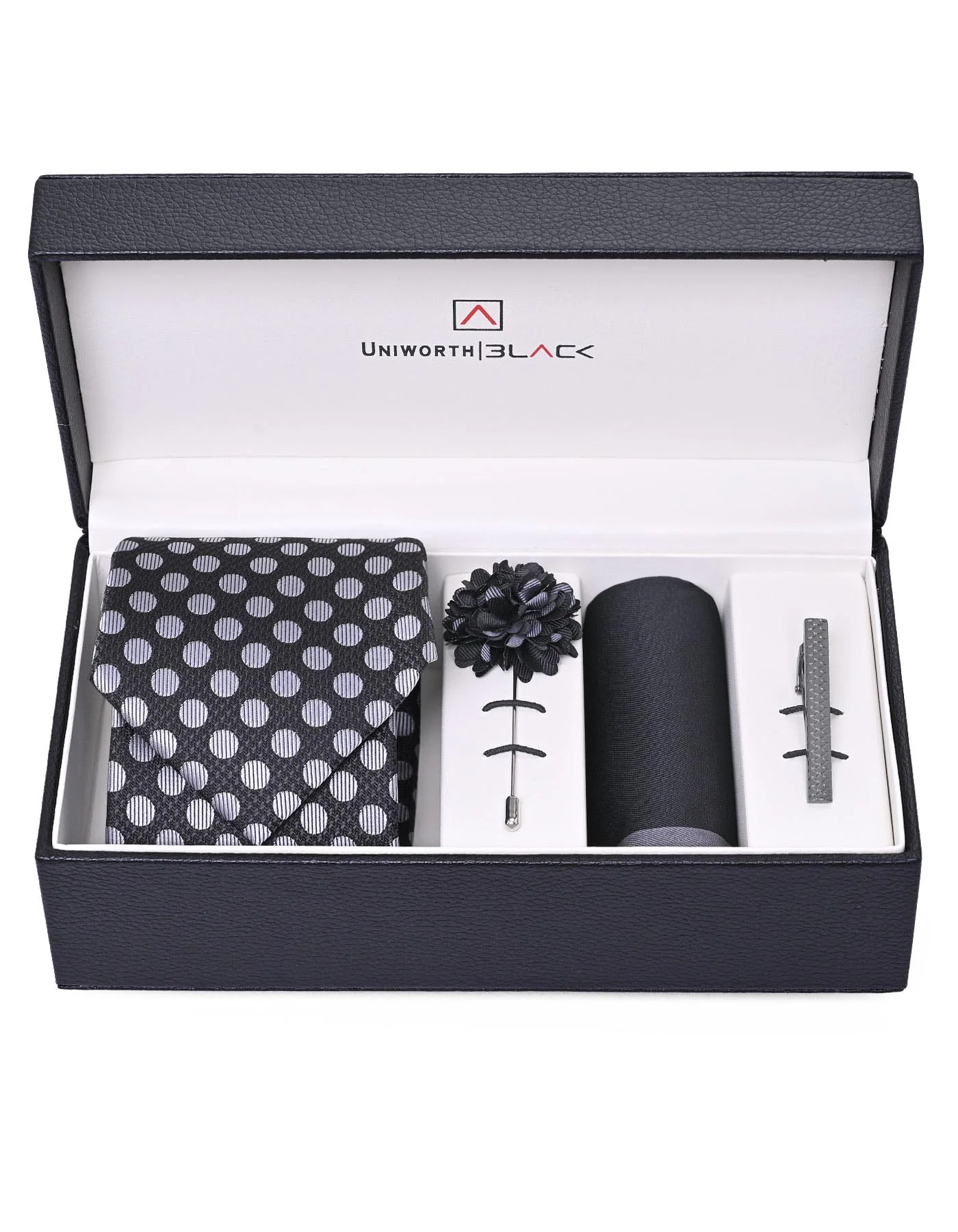 Black/Grey Stripe Men Accessories Box