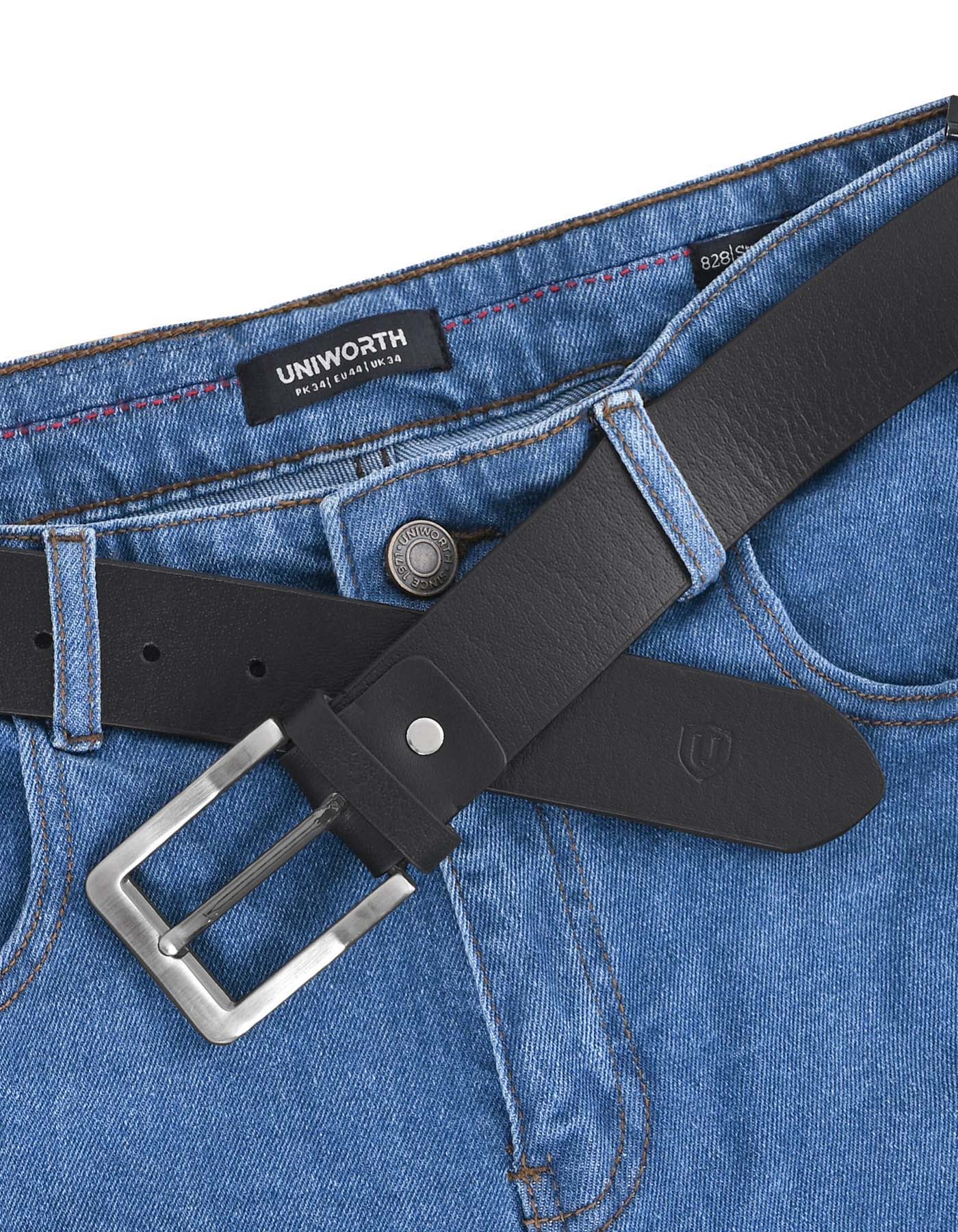 Black Plain Casual Belt - Image 3