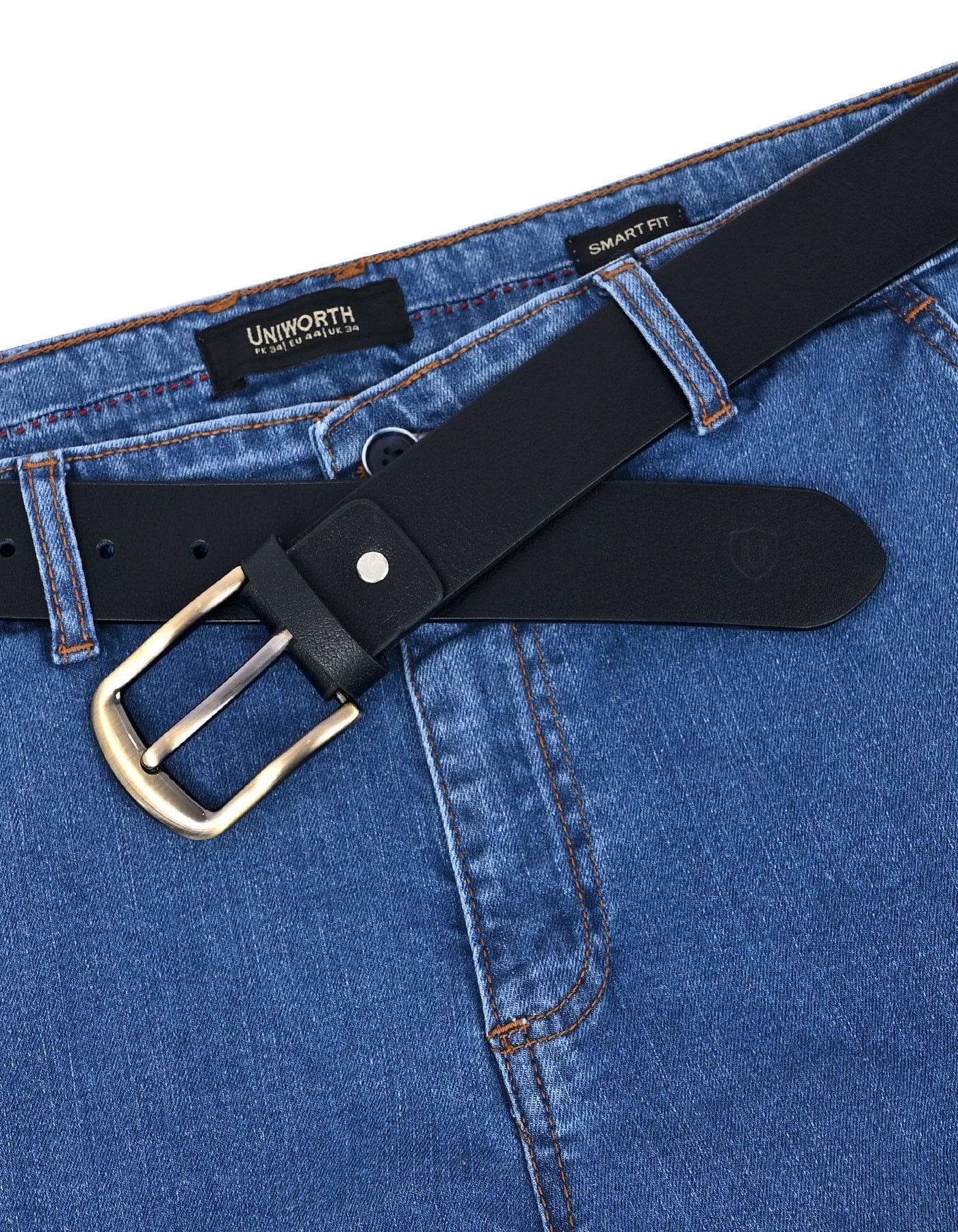 Black Plain Casual Belt - Image 3