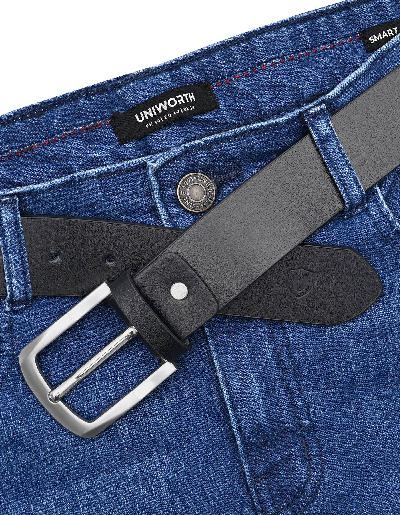 Black Plain Casual Belt - Image 3
