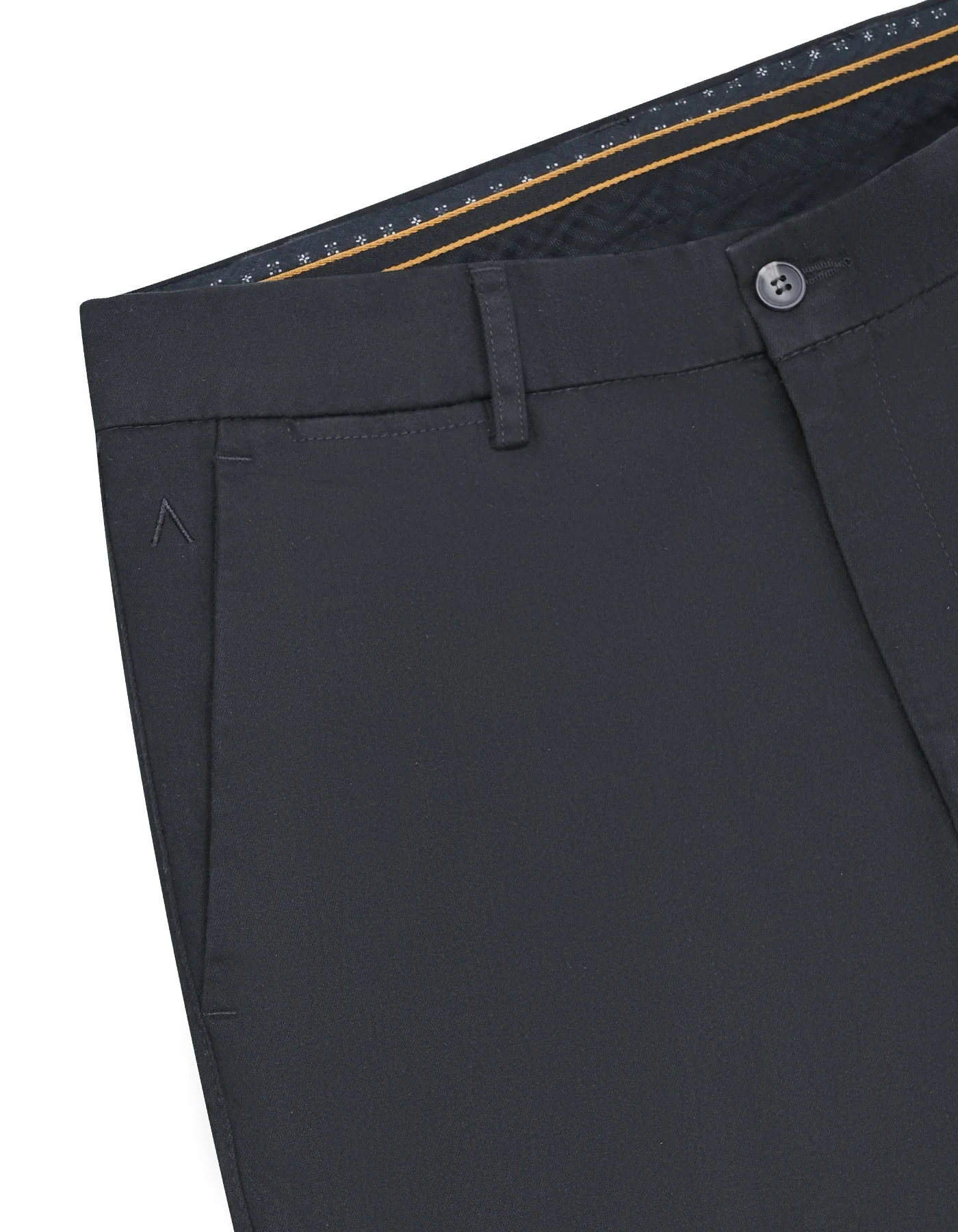 Black Plain Classic Fit Cotton Trouser - Image 3