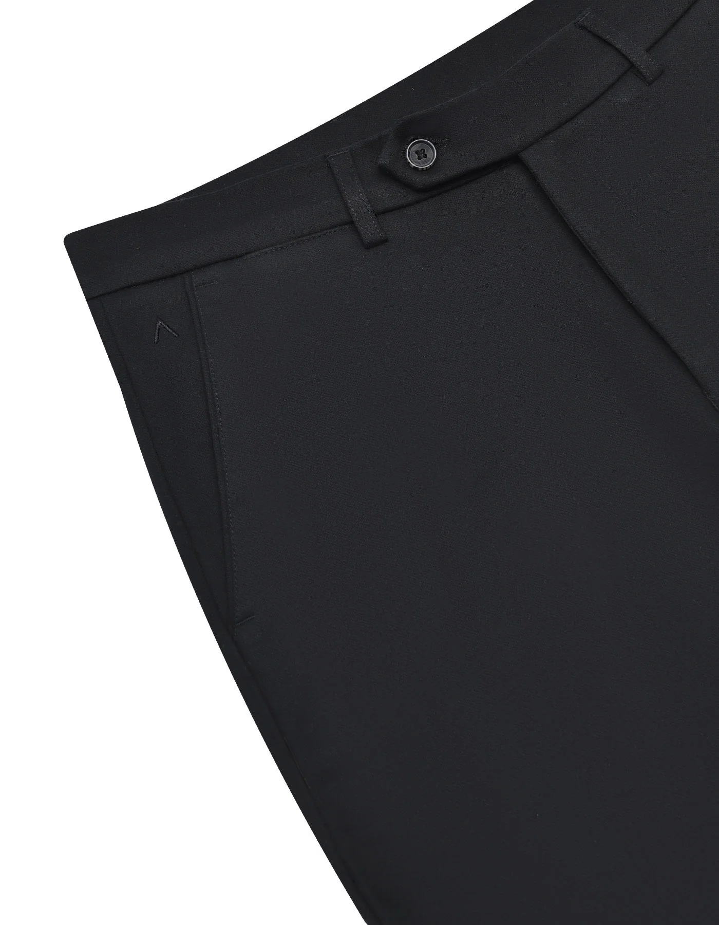 Black Plain Classic Fit Cotton Trouser - Image 3