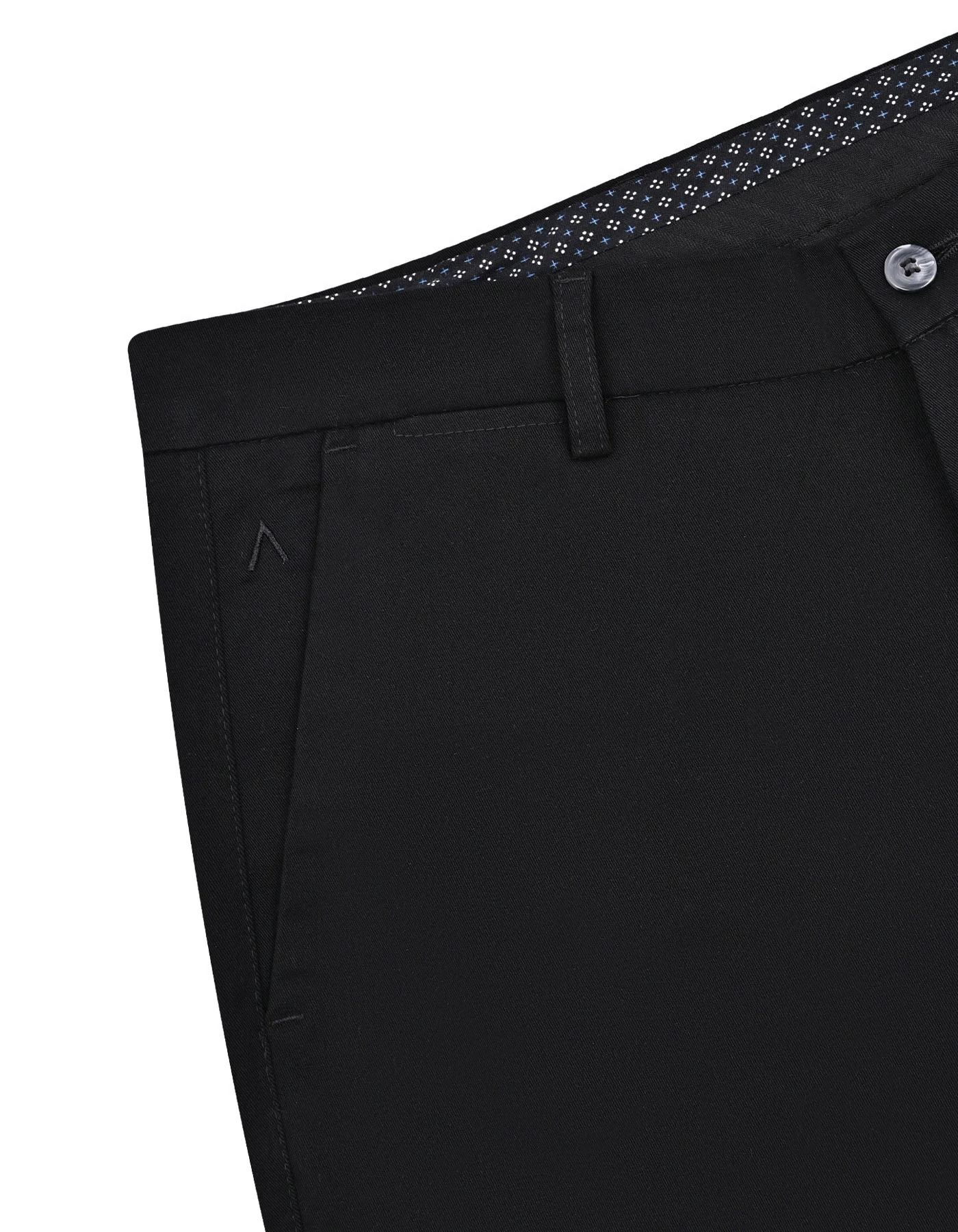 Black Plain Classic Fit Cotton Trouser - Image 3