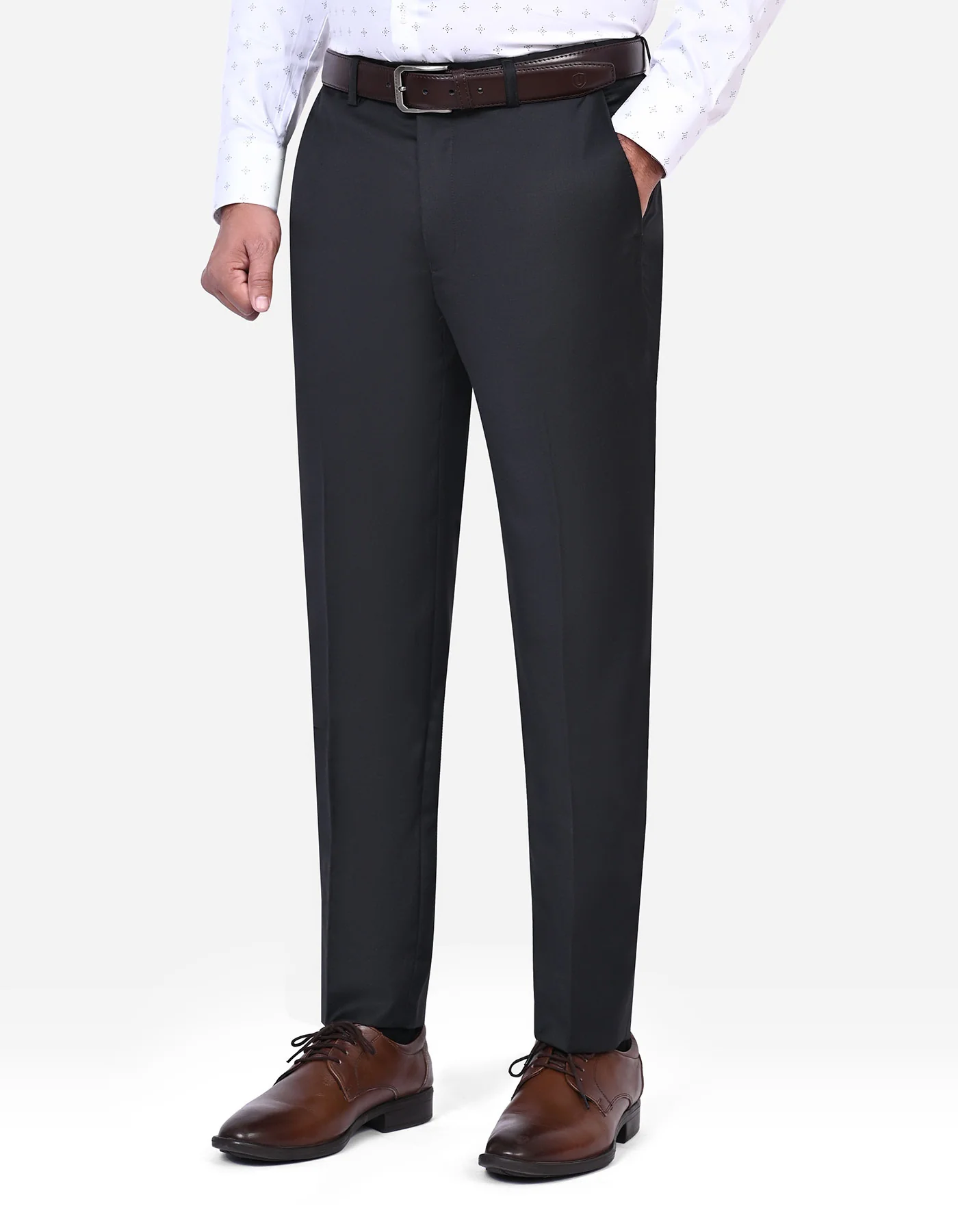 Black Plain Classic Fit Formal Trouser