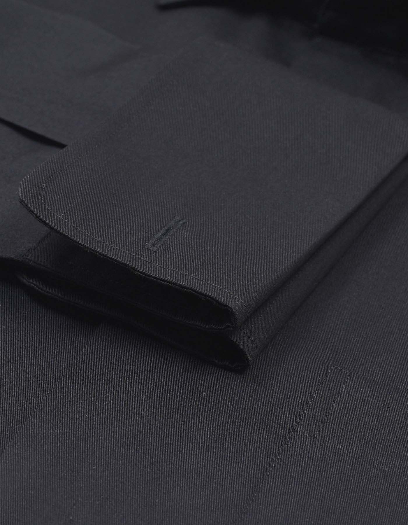 Black Plain Classic Fit Shirt - Image 3