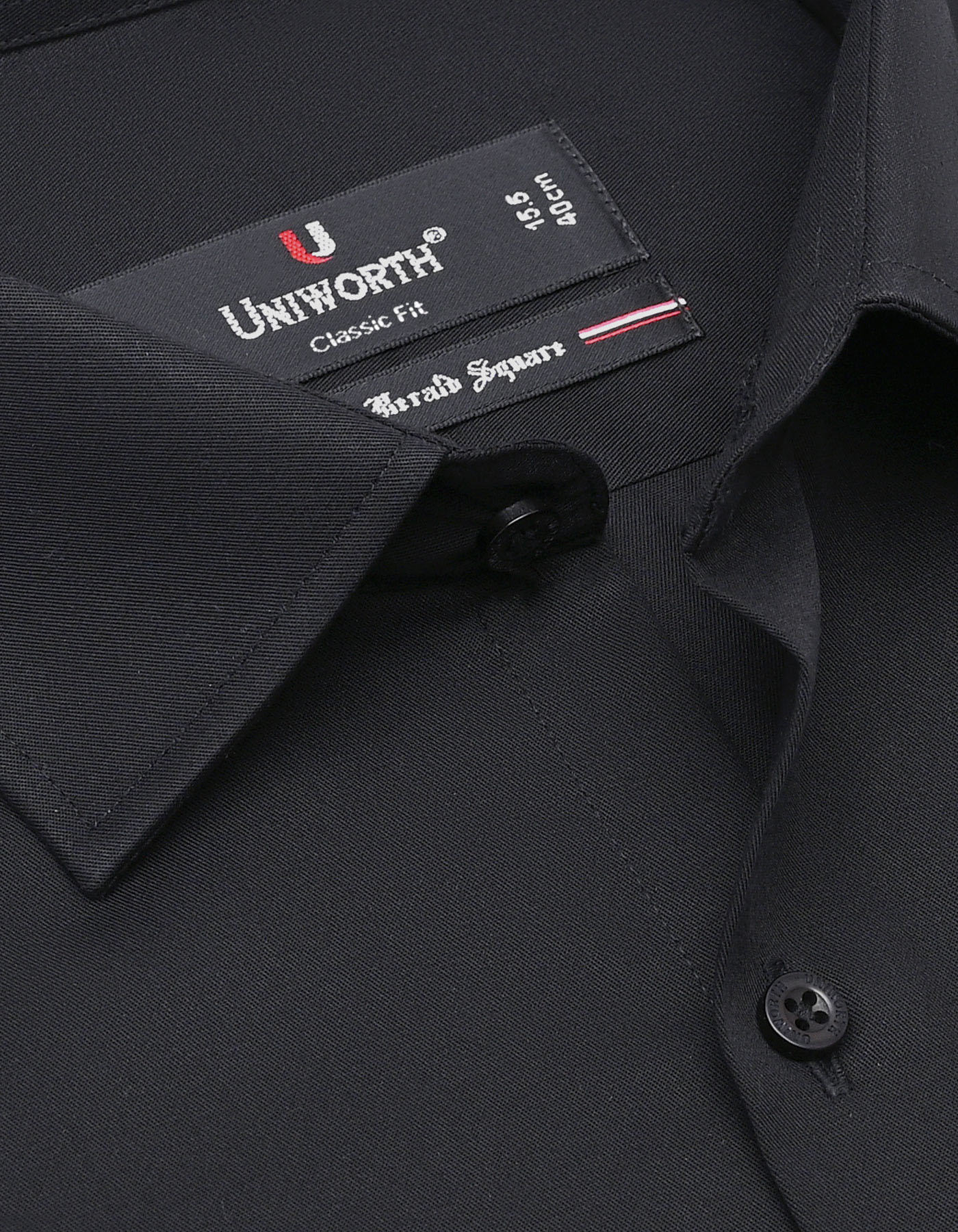 Black Plain Classic Fit Shirt - Image 2