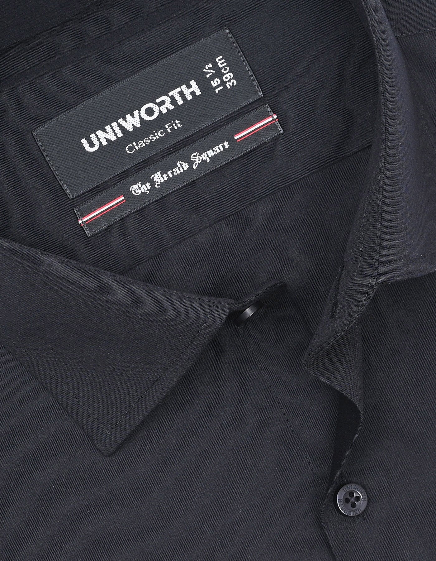 Black Plain Classic Fit Shirt - Image 2
