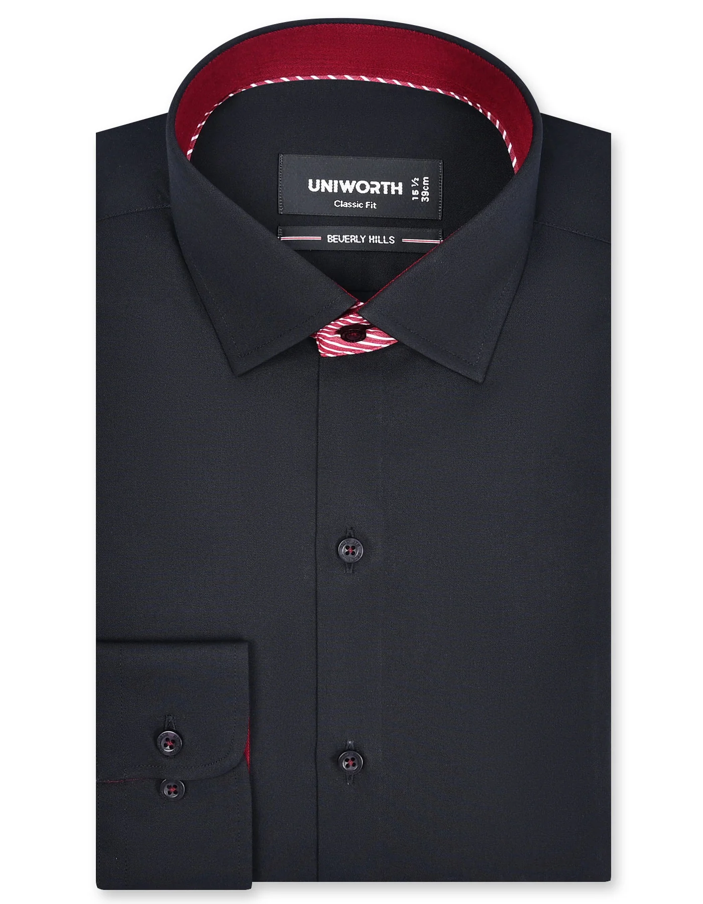 Black Plain Classic Fit Shirt