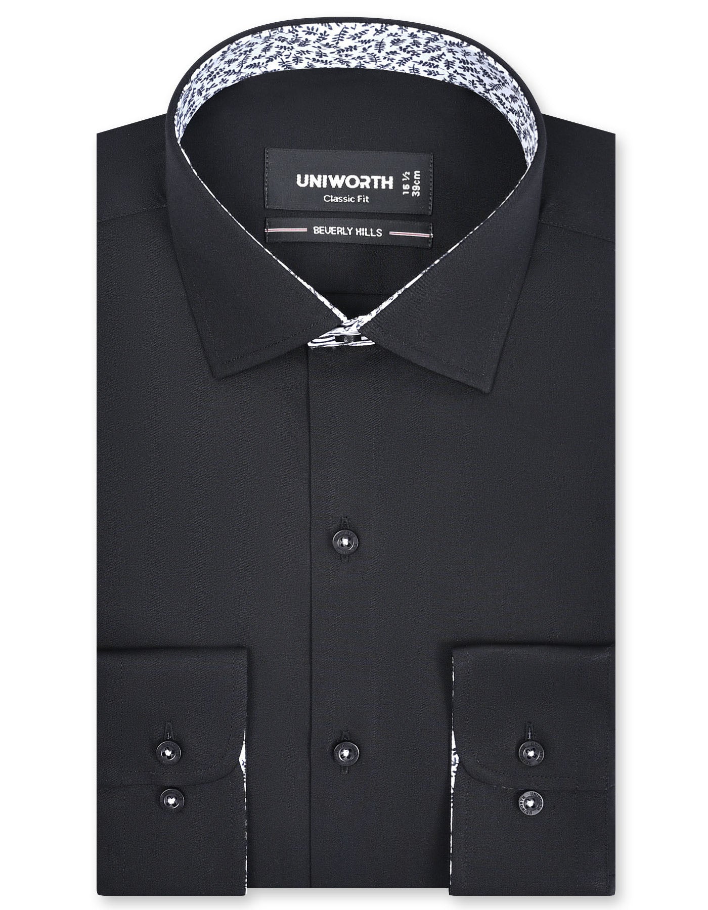 Black Plain Classic Fit Shirt