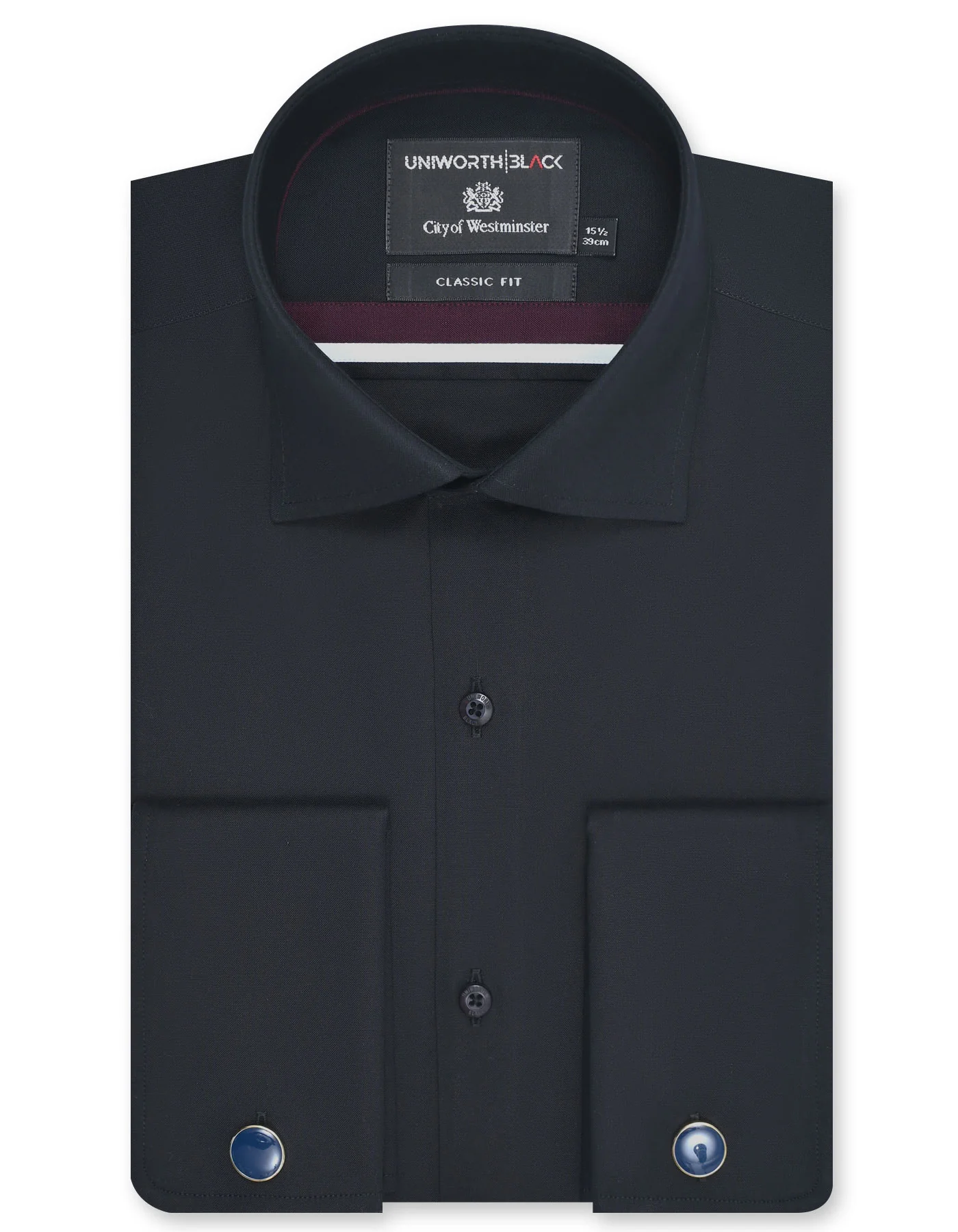 Black Plain Classic Fit Shirt