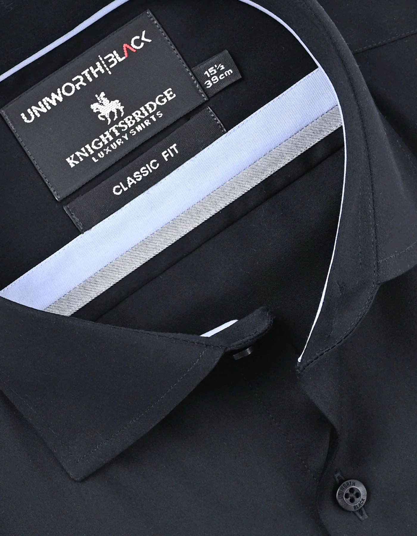 Black Plain Classic Fit Shirt - Image 2
