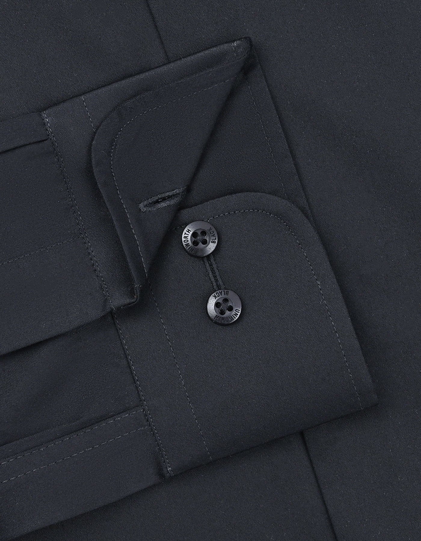 Black Plain Classic Fit Shirt - Image 3
