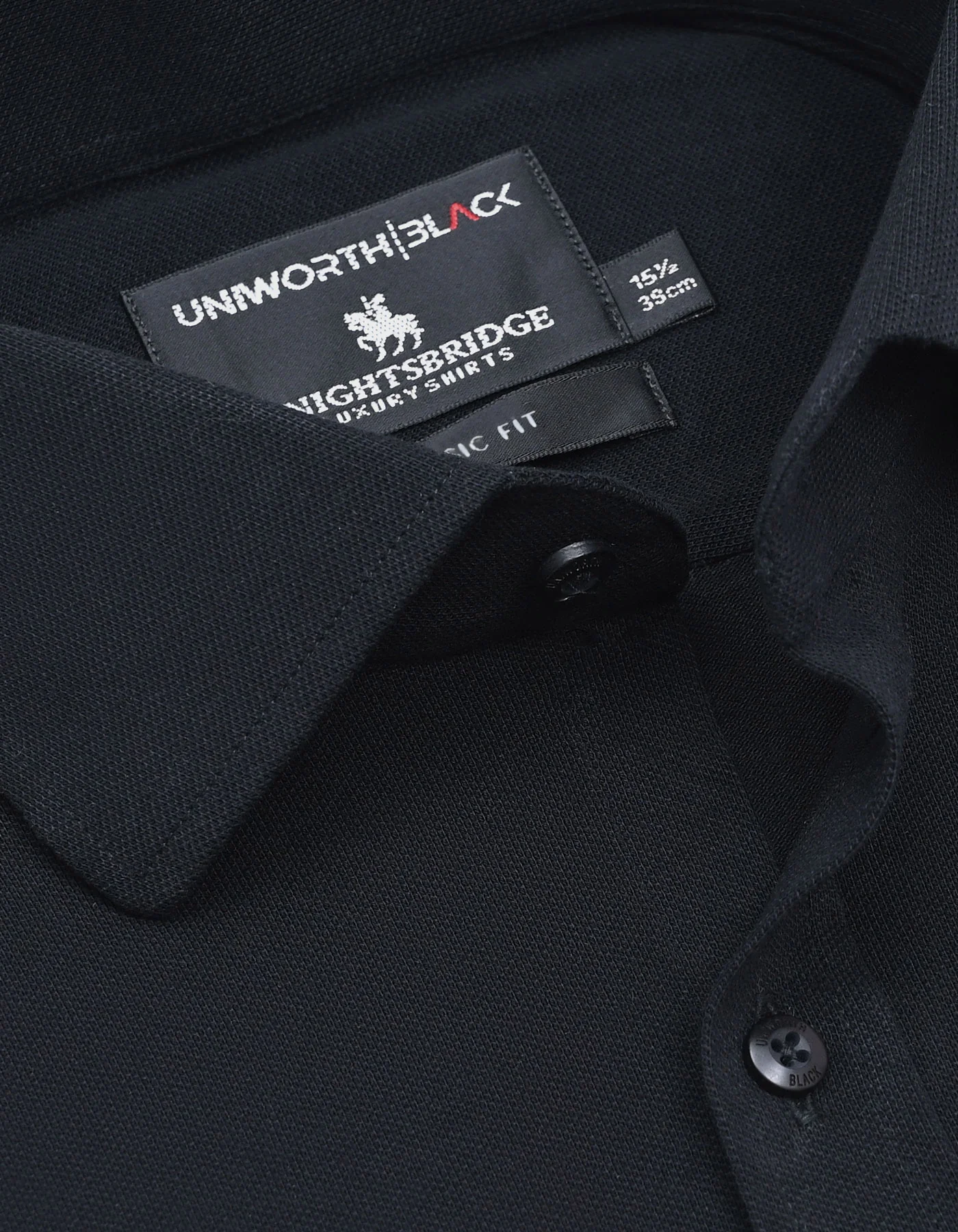 Black Plain Classic Fit Shirt - Image 2